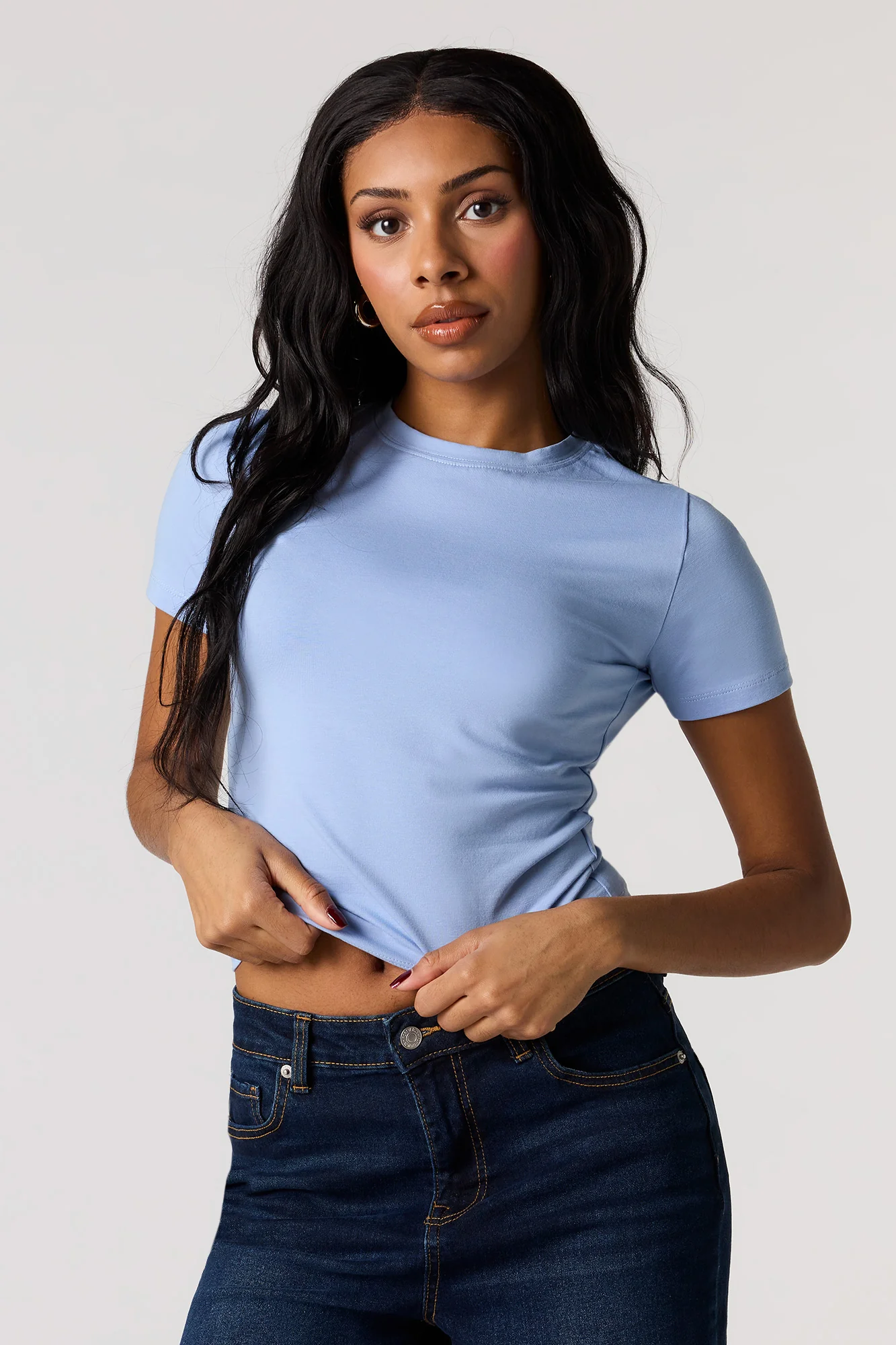 Crew Neck Baby Tee - Image 25