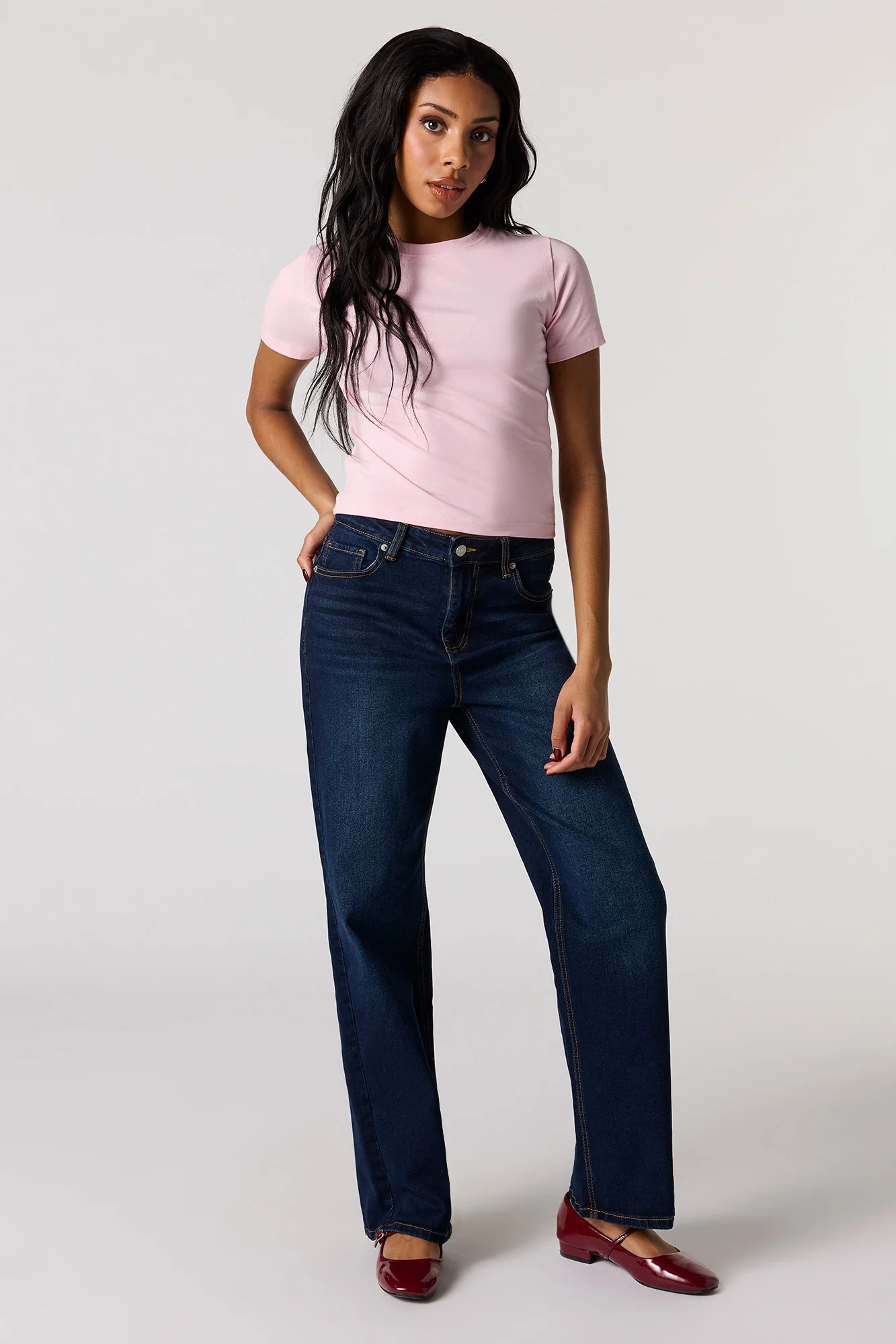 Crew Neck Baby Tee - Image 33