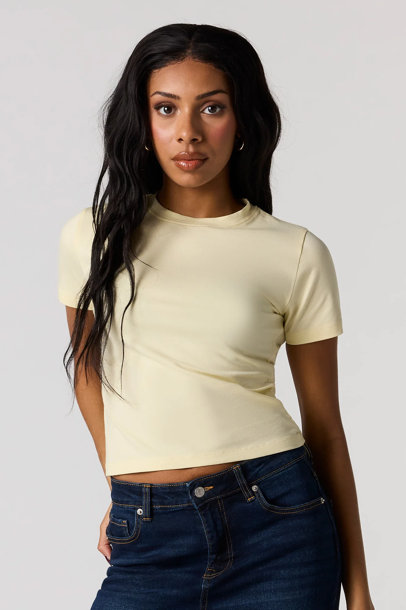 Crew Neck Baby Tee - Image 34