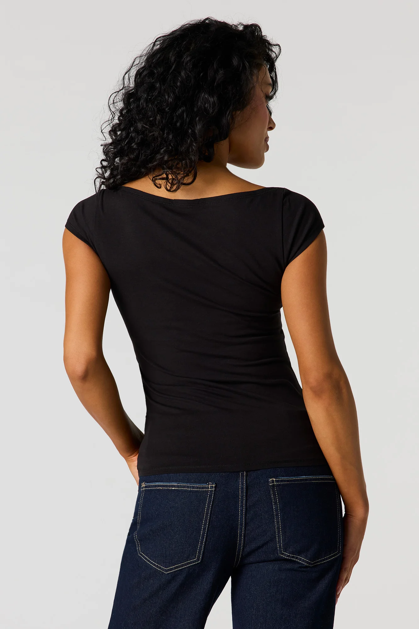 Boat Neck T-Shirt - Image 5