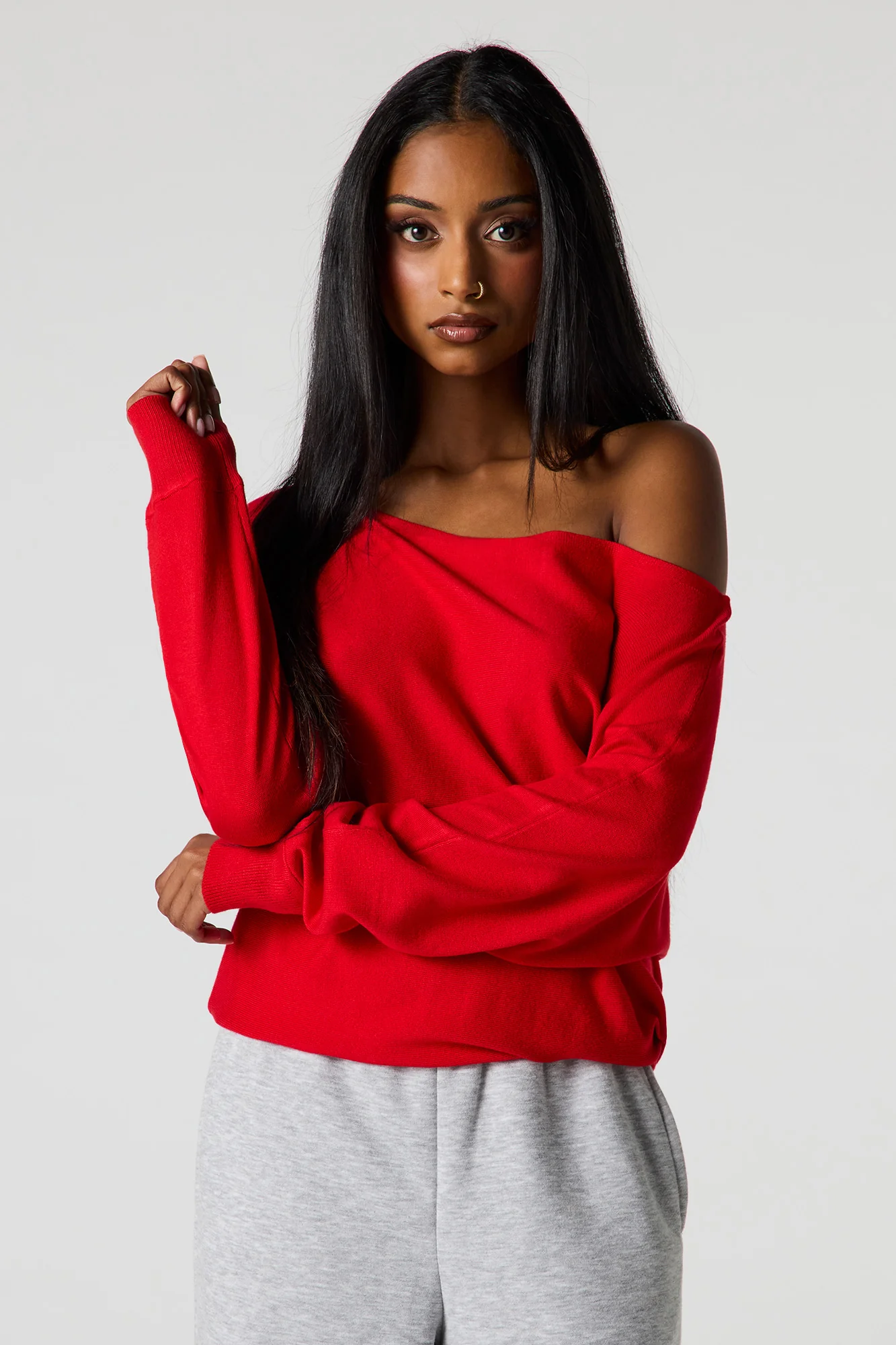 Off Shoulder Sweater - Image 13