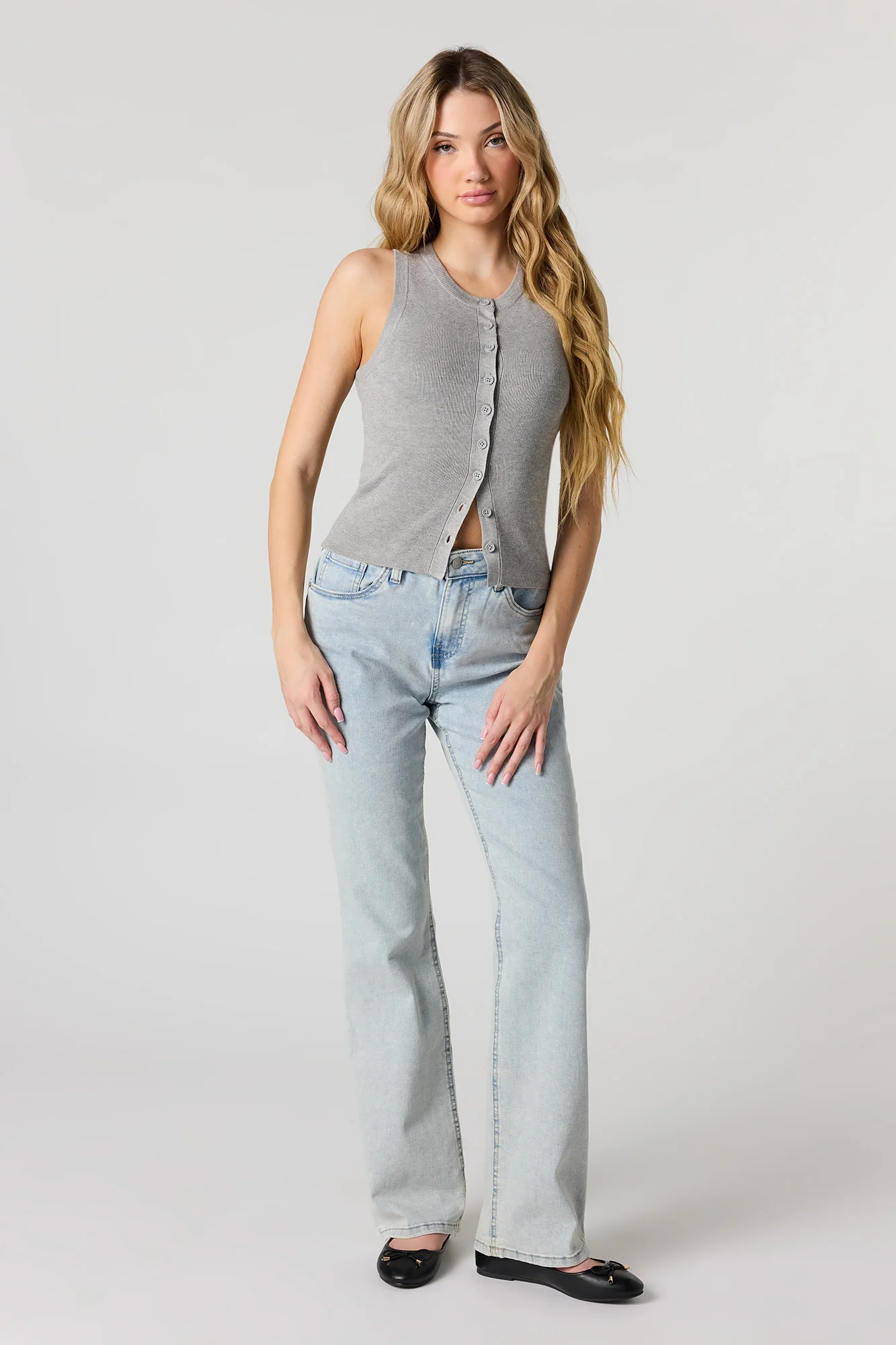 Ribbed Button-Up Tank - Image 6