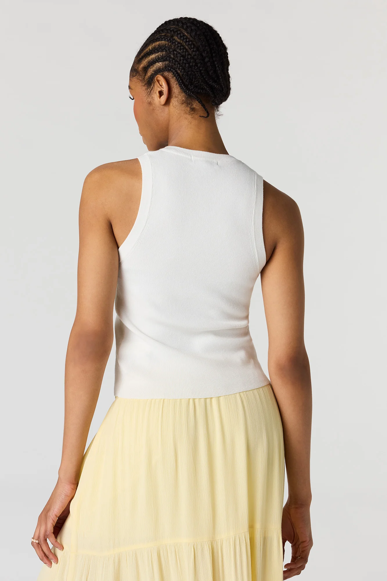 Ribbed Knit Button-Up Vest - Image 2
