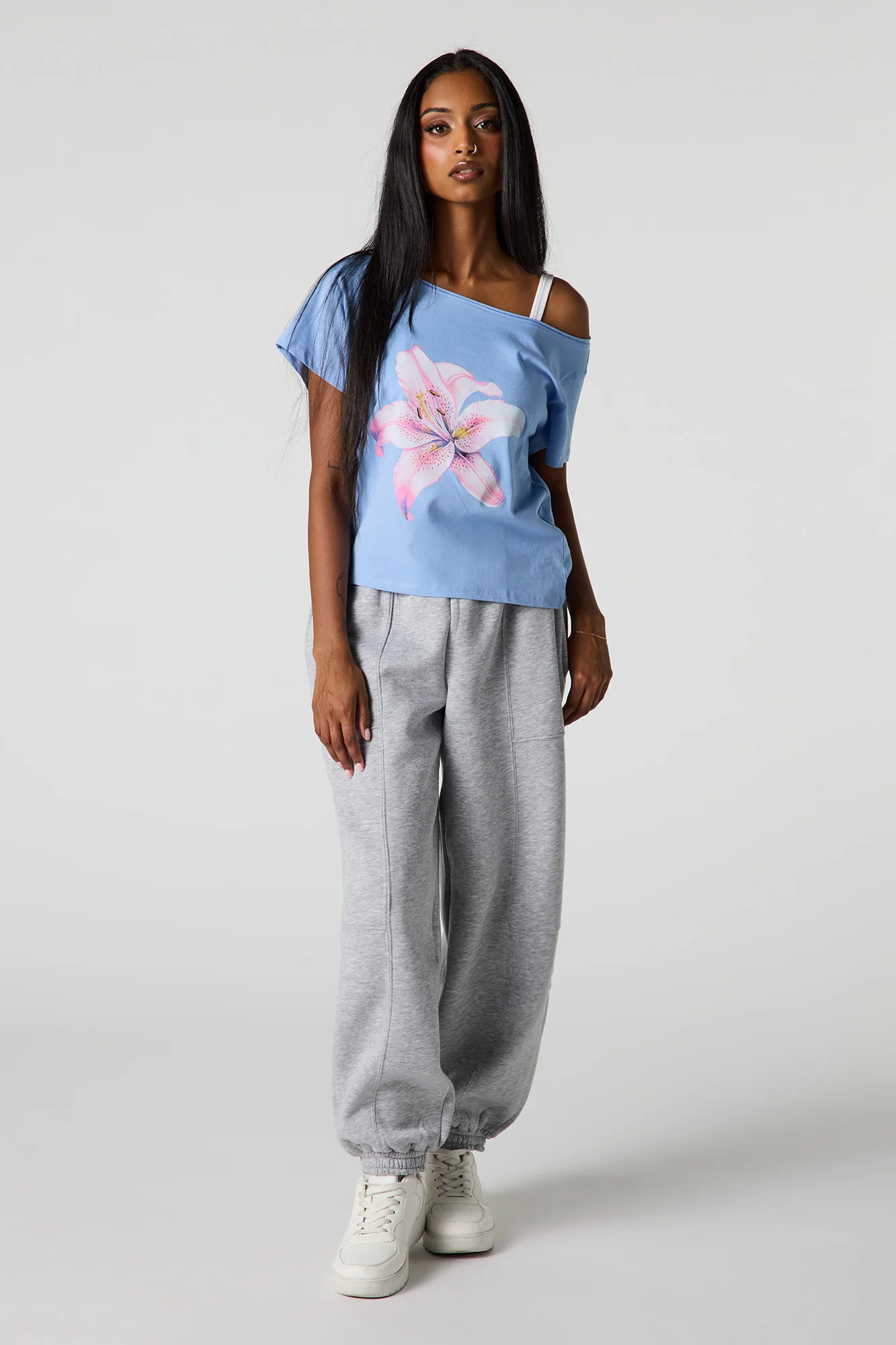 Graphic Boat Neck T-Shirt - Image 6