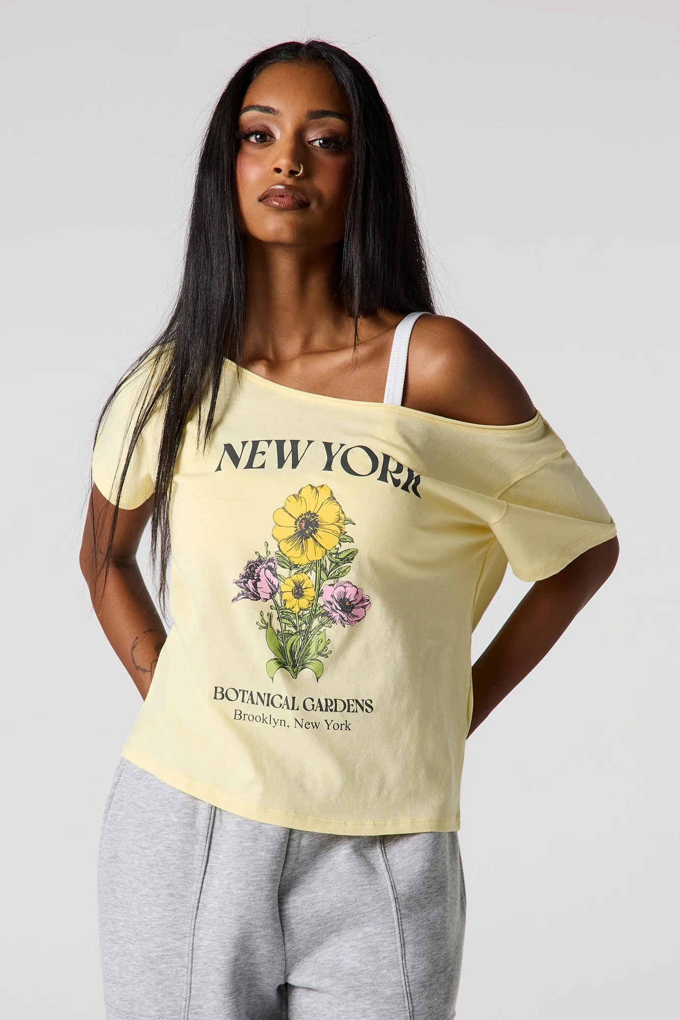 Graphic Boat Neck T-Shirt - Image 7