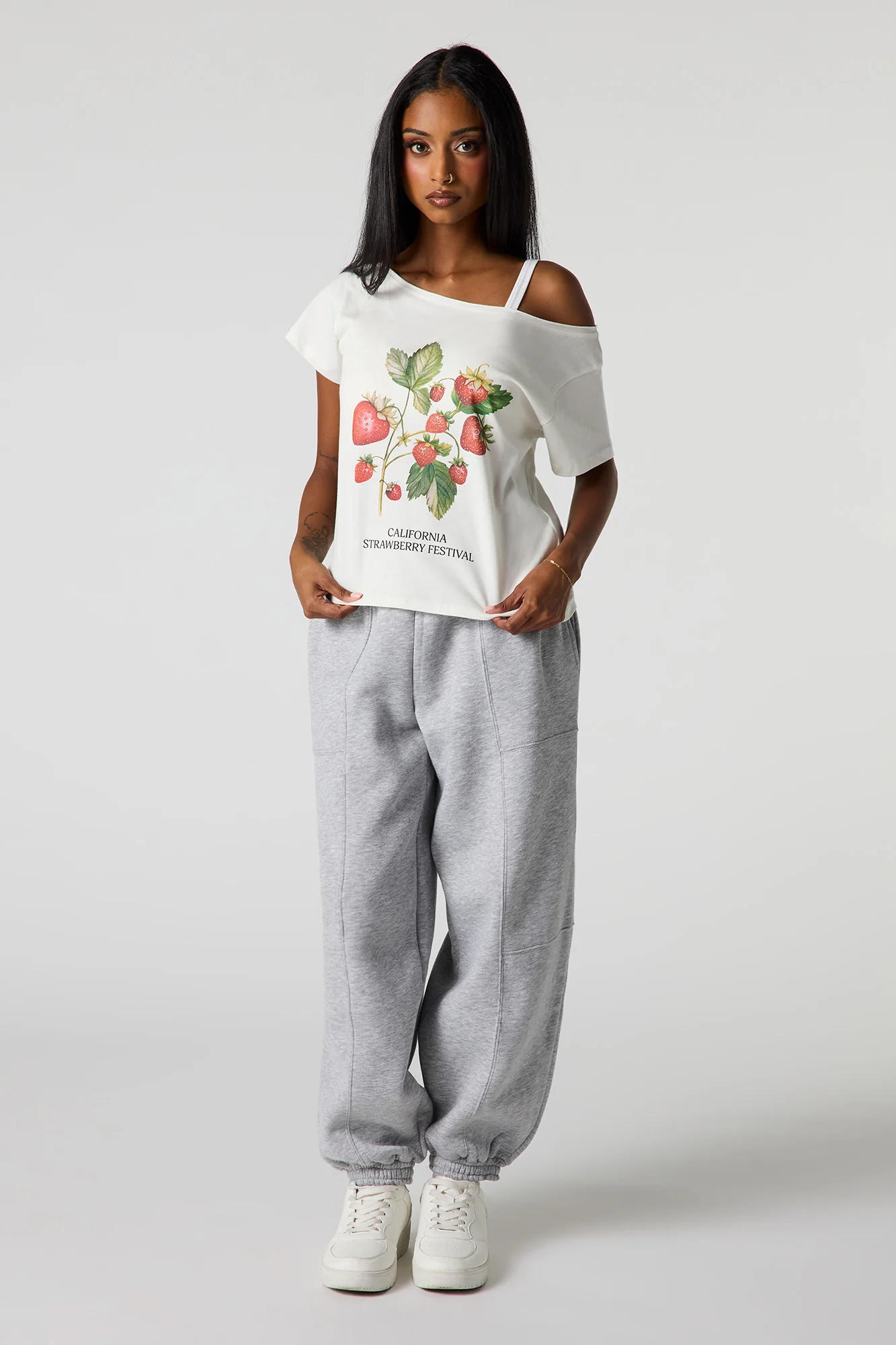 Late Flock Print Boat Neck T-Shirt - Image 3