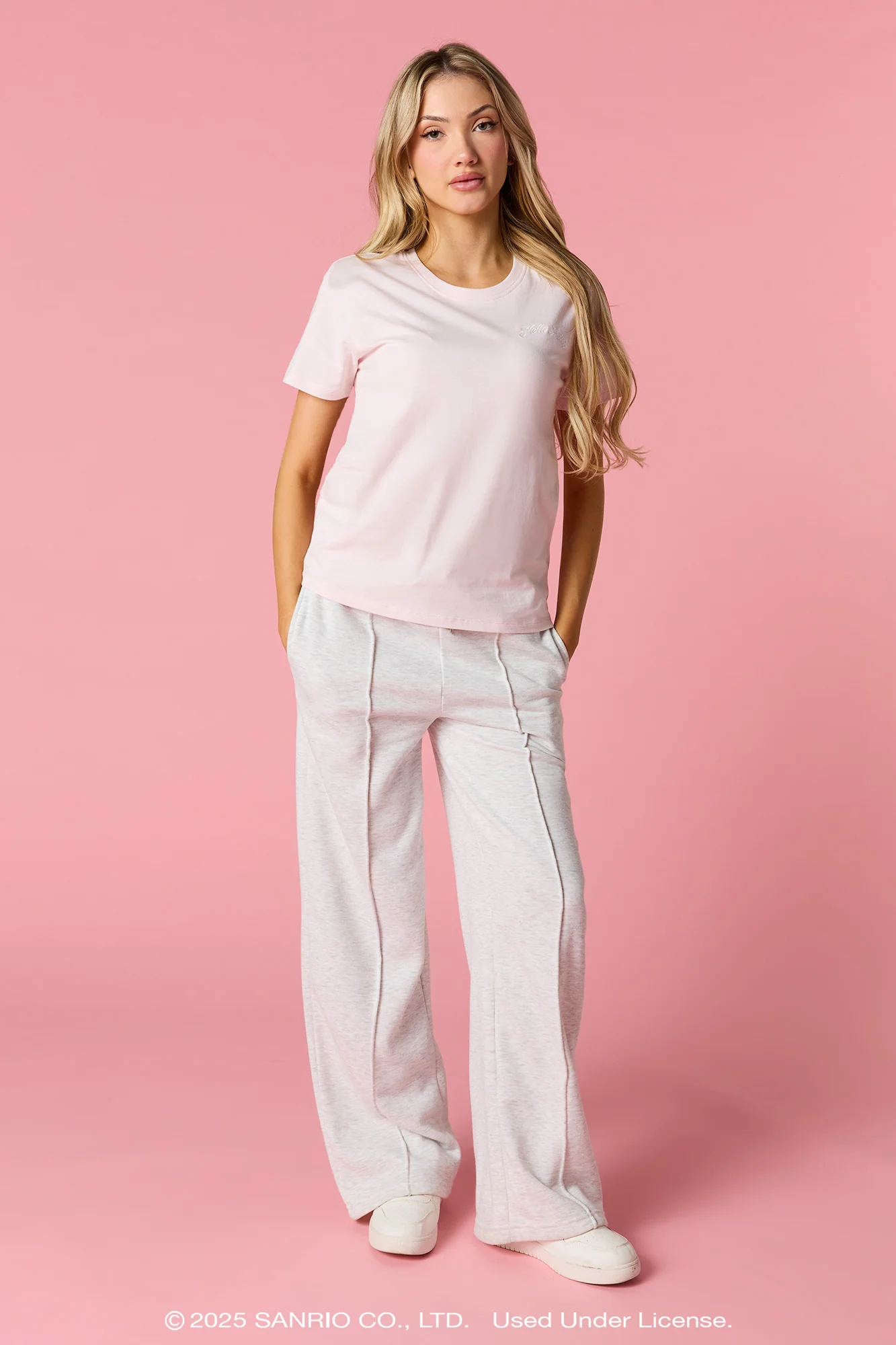 Hello Kitty® Embroidered Rhinestone T-Shirt - Image 3