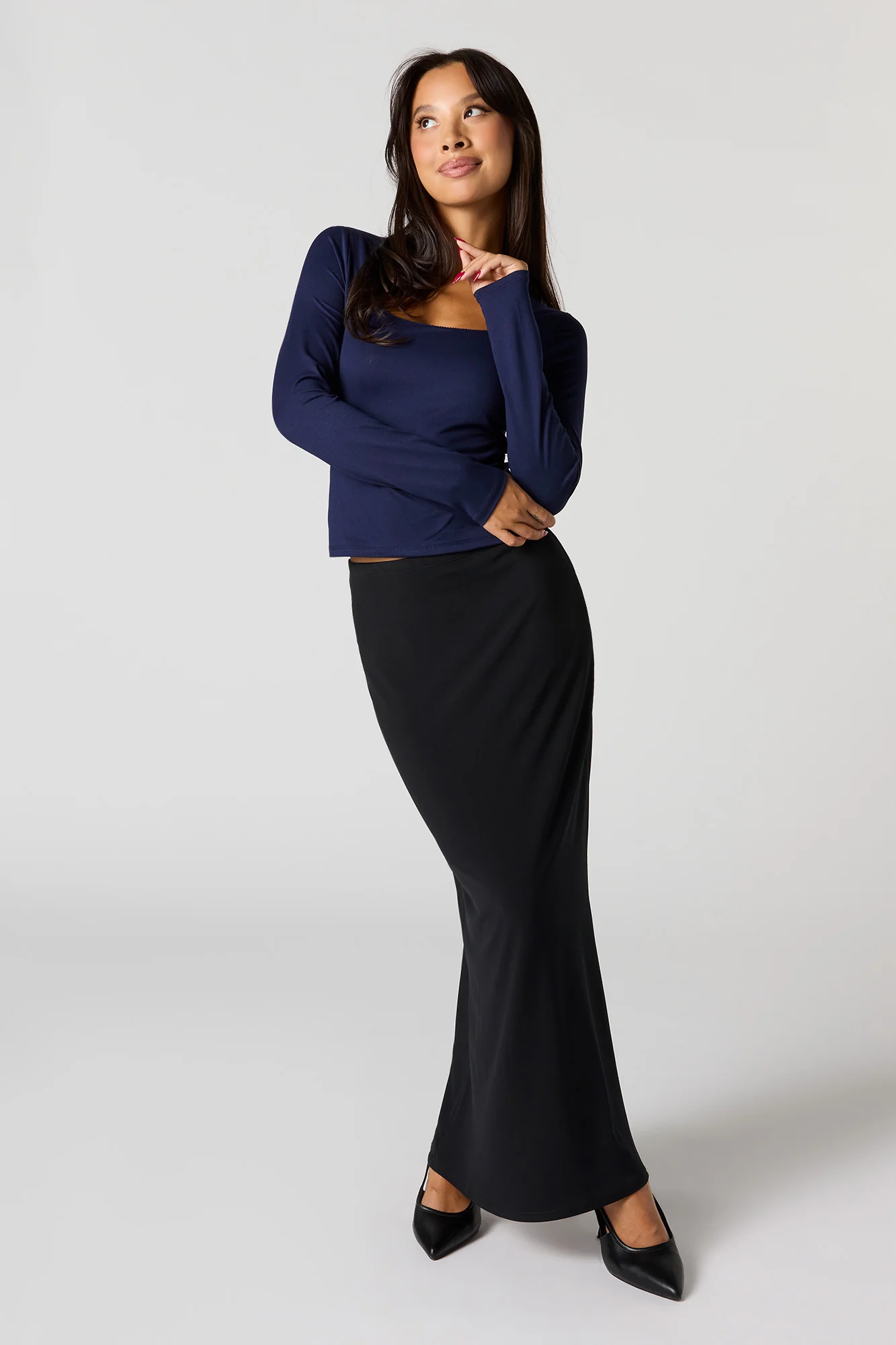 Long Sleeve Scoop Neck Top - Image 15