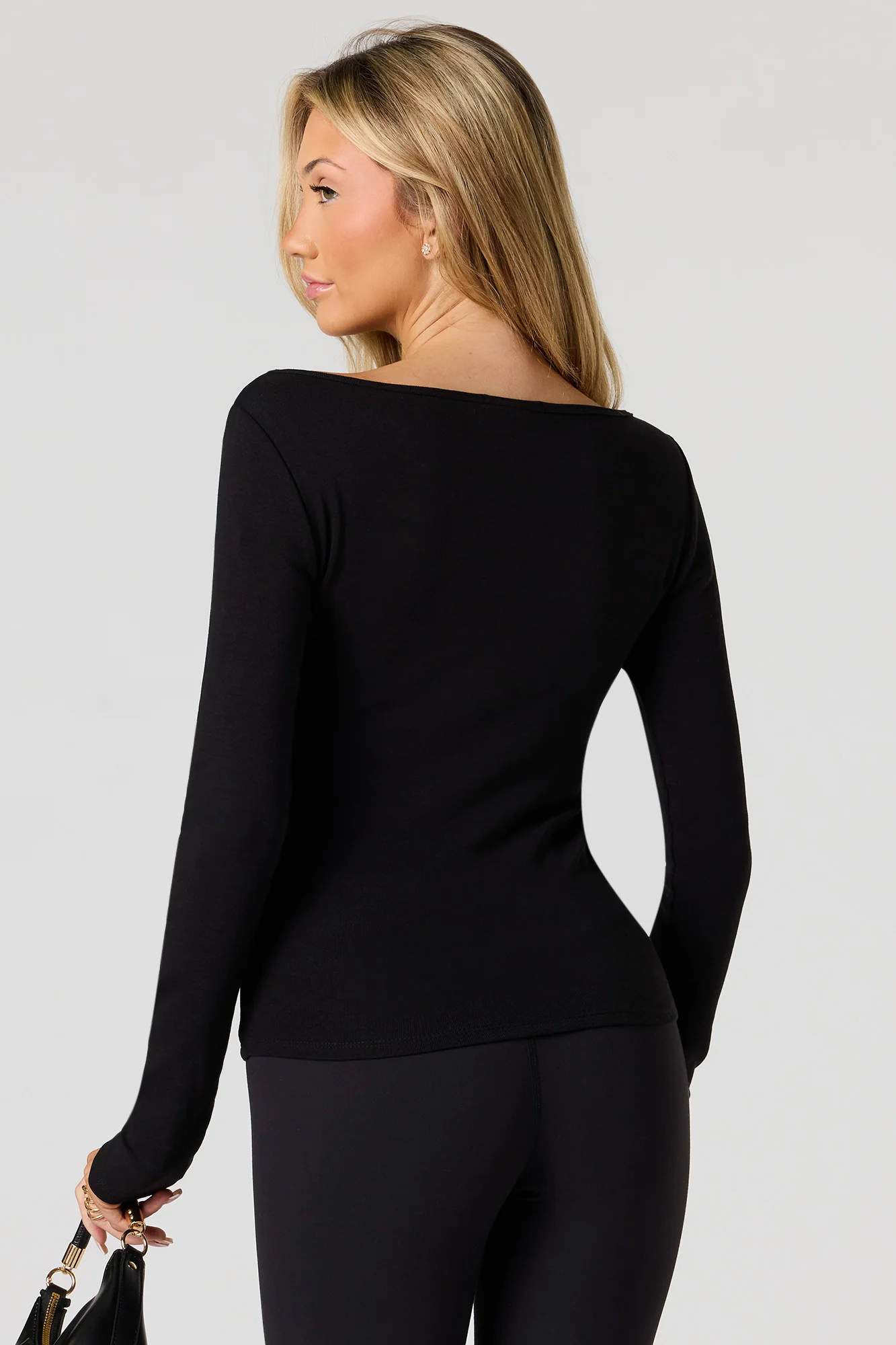 Boatneck Long Sleeve Top - Image 8