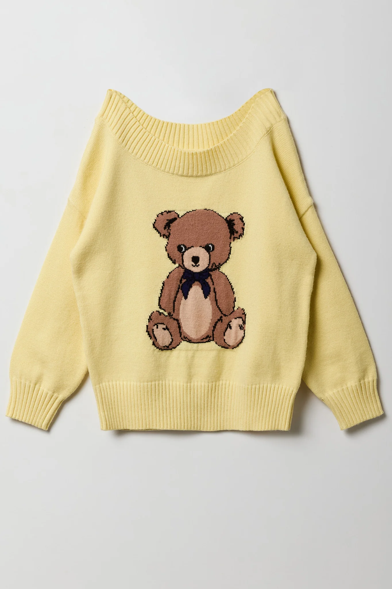 Girls Jacquard Knit Boat Neck Sweater - Image 7