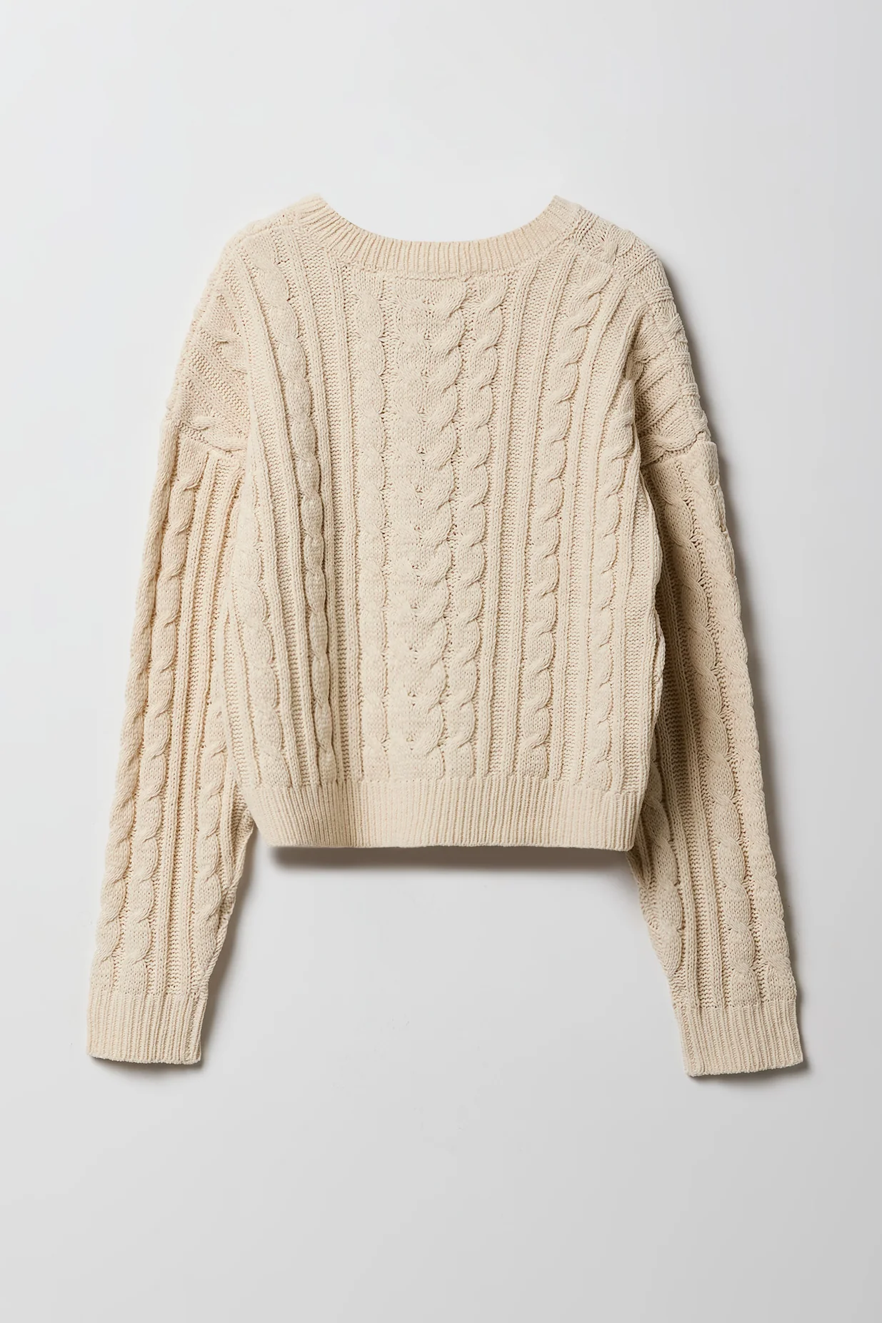 Girls Cable Knit Boxy Sweater - Image 2
