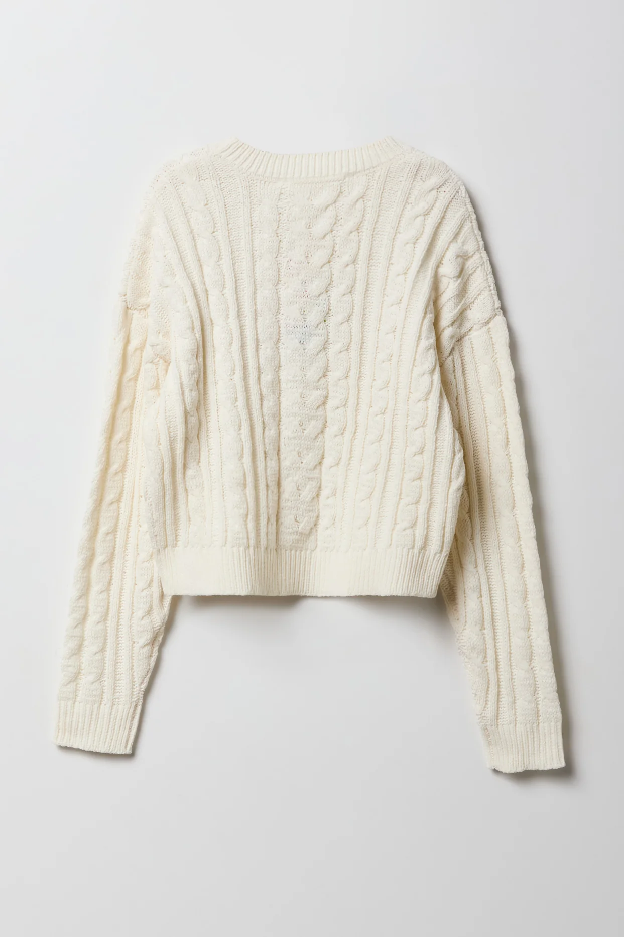 Girls Cable Knit Boxy Sweater - Image 4