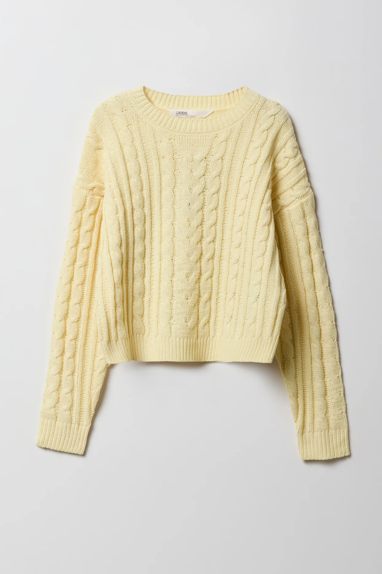 Girls Cable Knit Boxy Sweater - Image 5