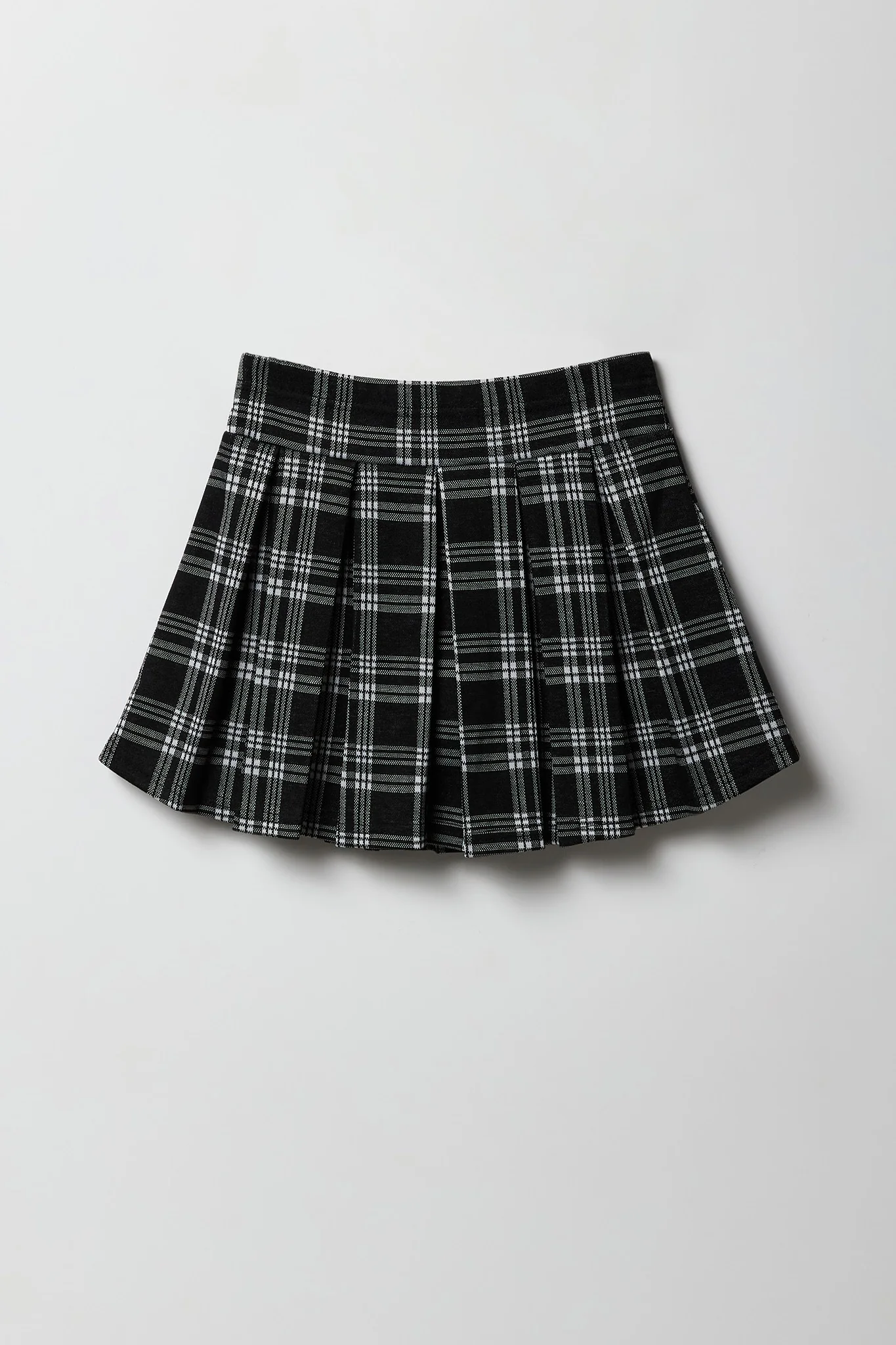 Girls Graphic Long Sleeve Top & Plaid Skort Set - Image 4