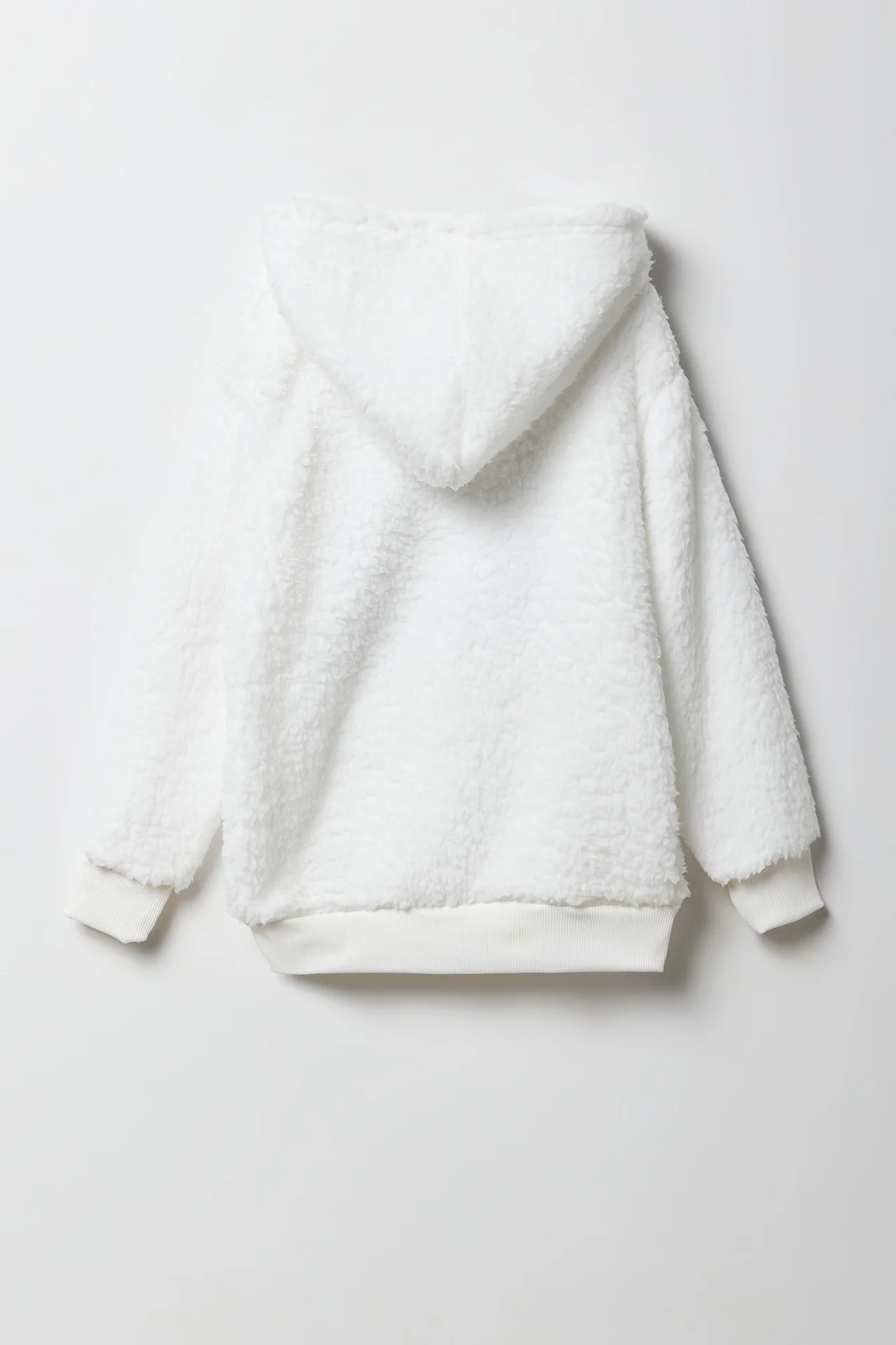 Girls Marie Twill Embroidered Sherpa Hoodie - Image 2