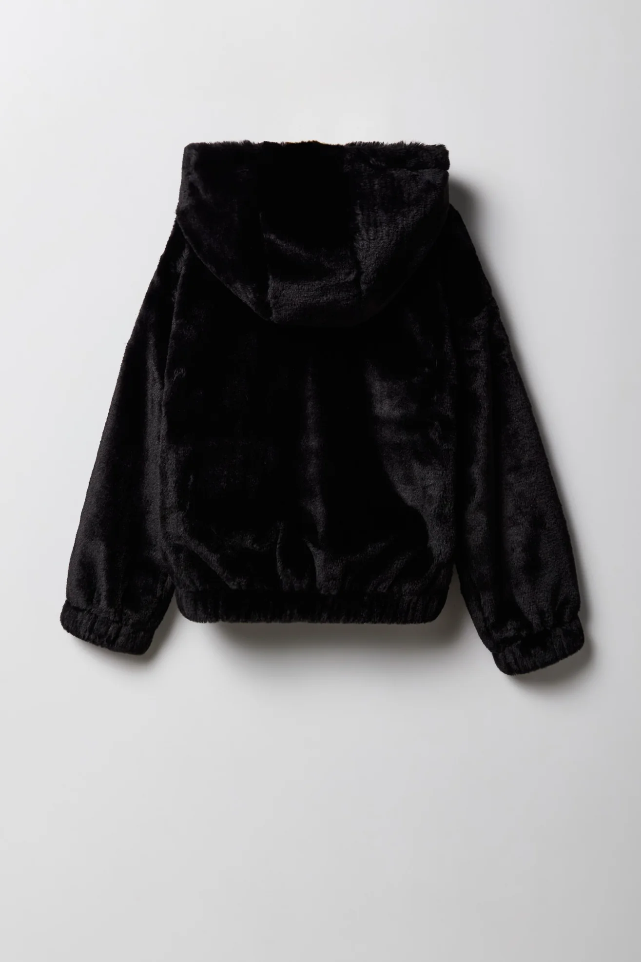 Girls Faux Fur Bomber Jacket - Image 4