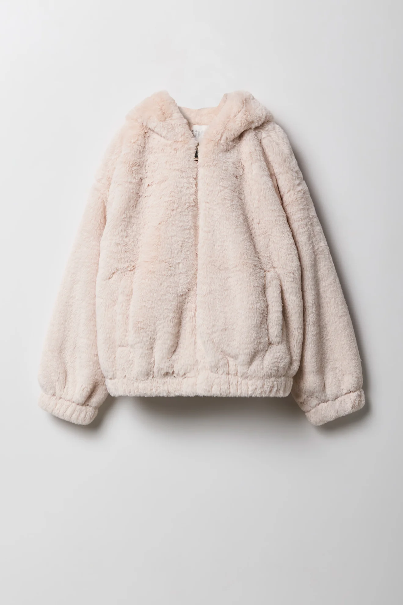 Girls Faux Fur Bomber Jacket - Image 5