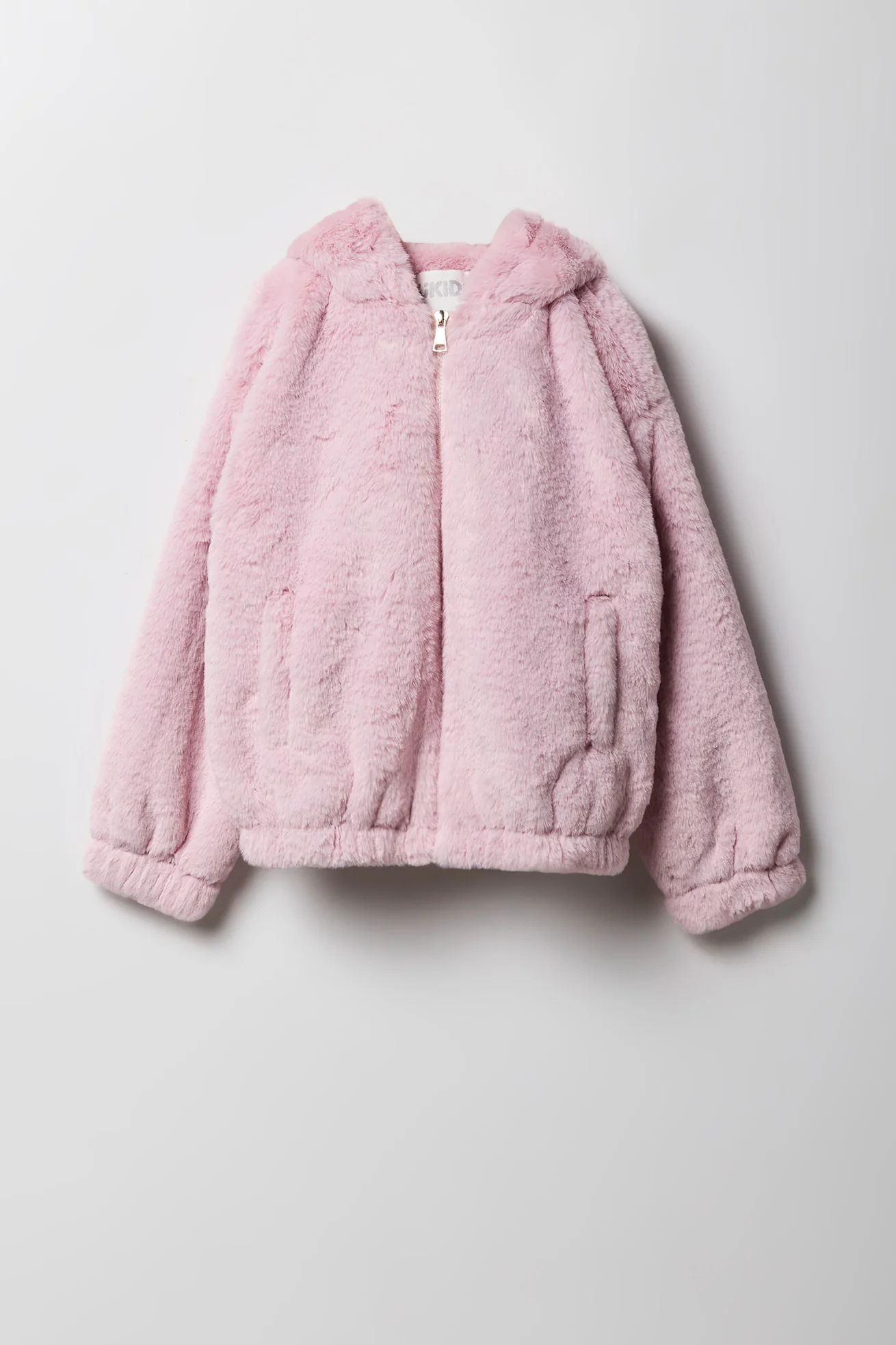 Girls Faux Fur Bomber Jacket - Image 9