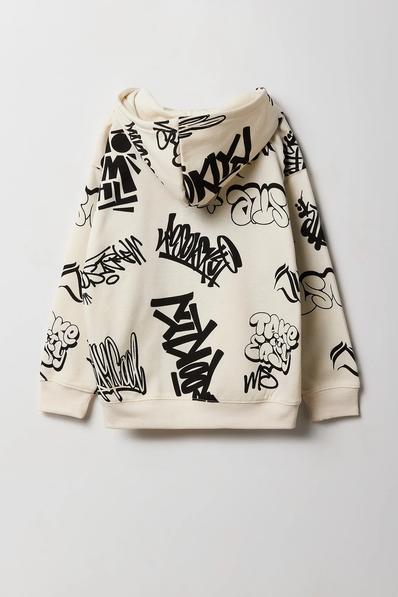 Kids Graffiti Print Fleece Hoodie - Image 2