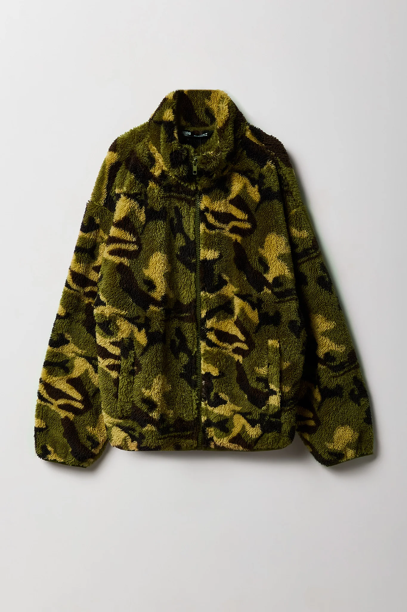 Kids Sherpa Camo Zip-Up Top - Image 4