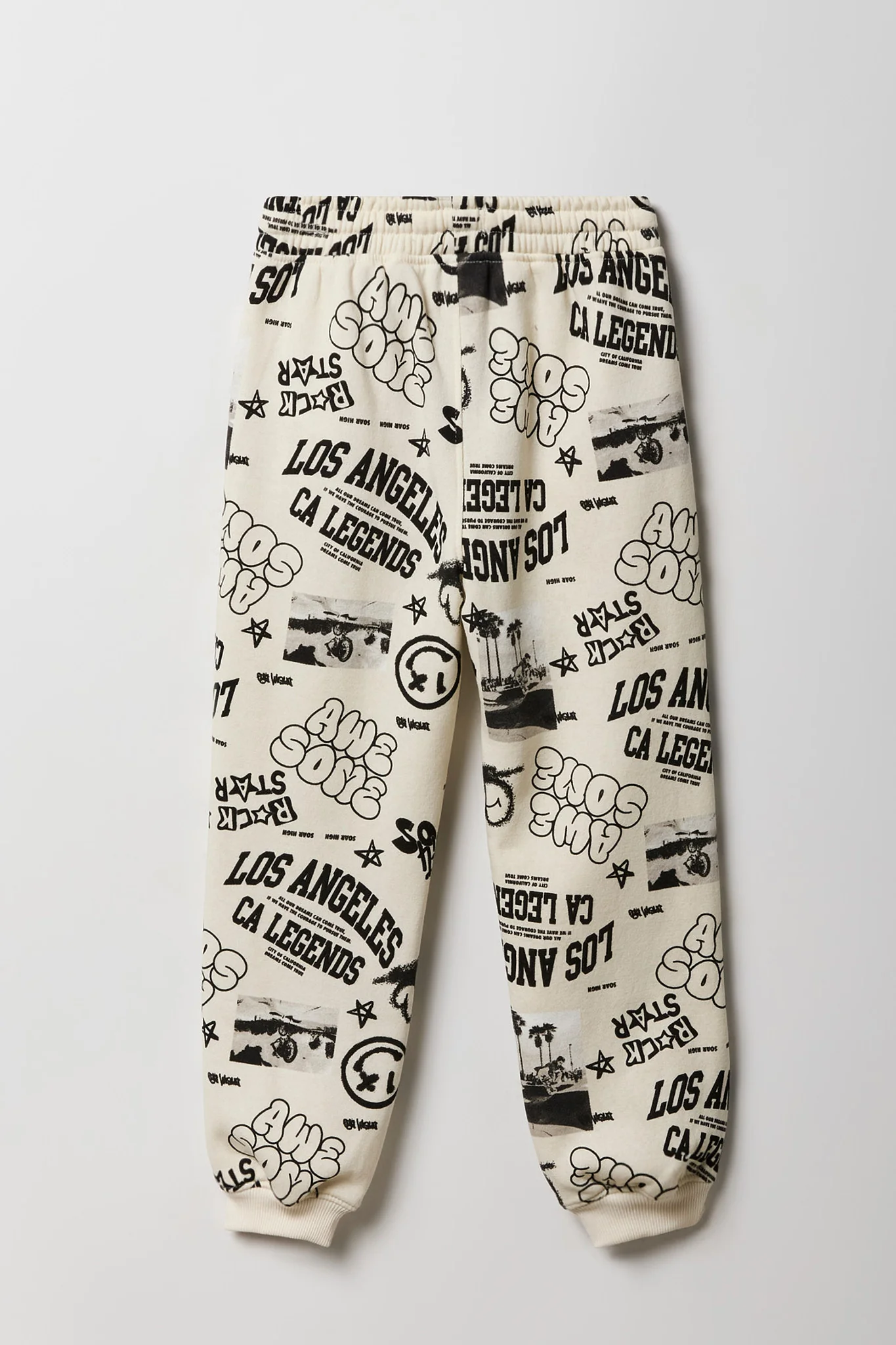 Kids Graffiti Print Fleece Jogger - Image 2