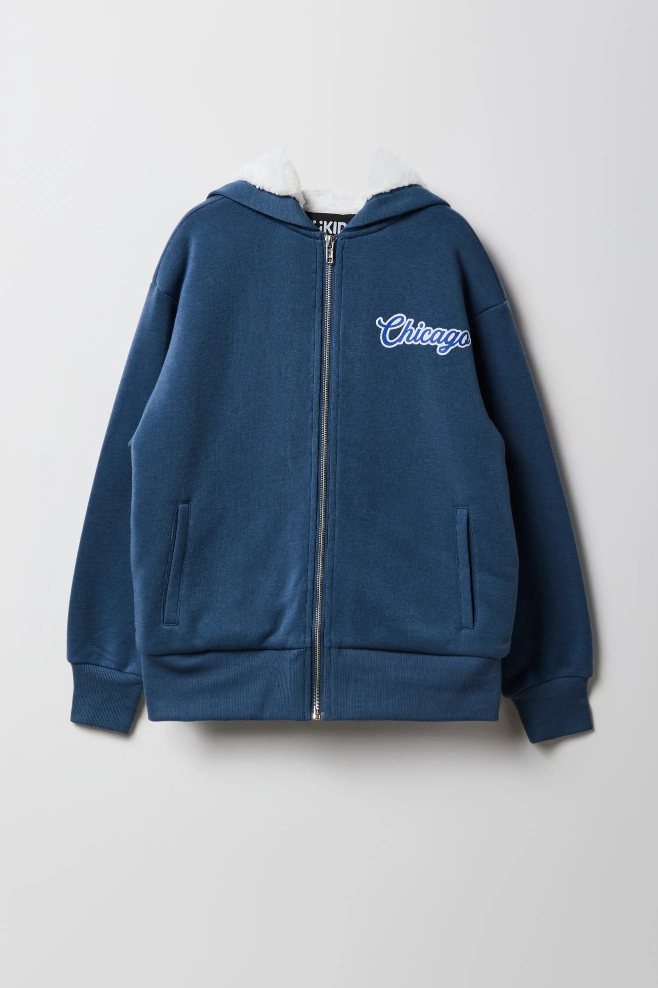 Haut à capuchon doublé de Sherpa avec fermeture à glissière pour enfant - Image 7