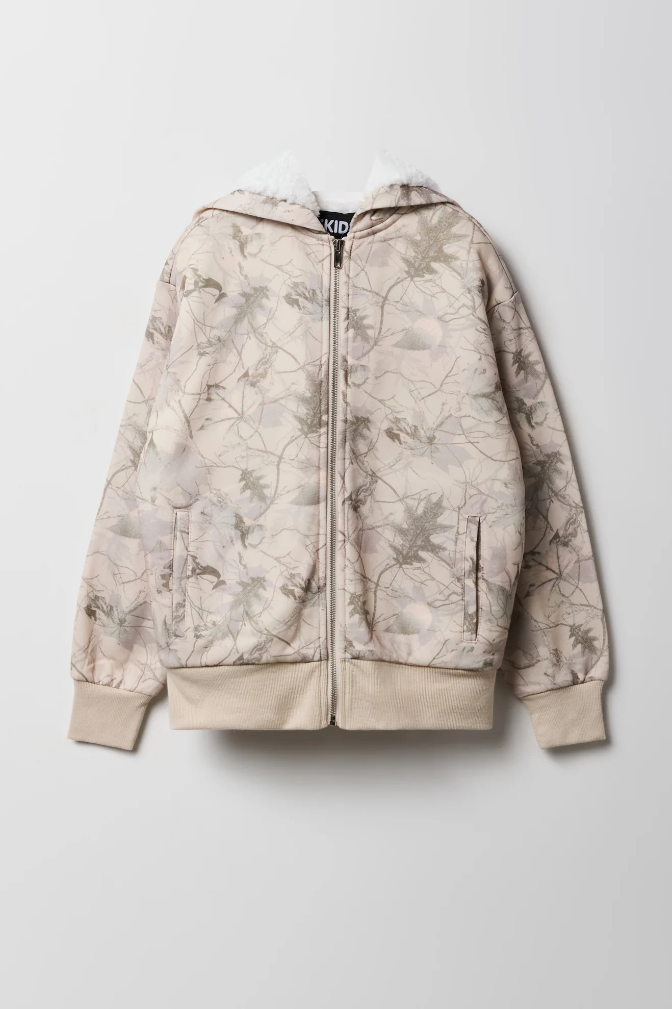 Haut à capuchon doublé de Sherpa avec fermeture à glissière pour enfant - Image 9