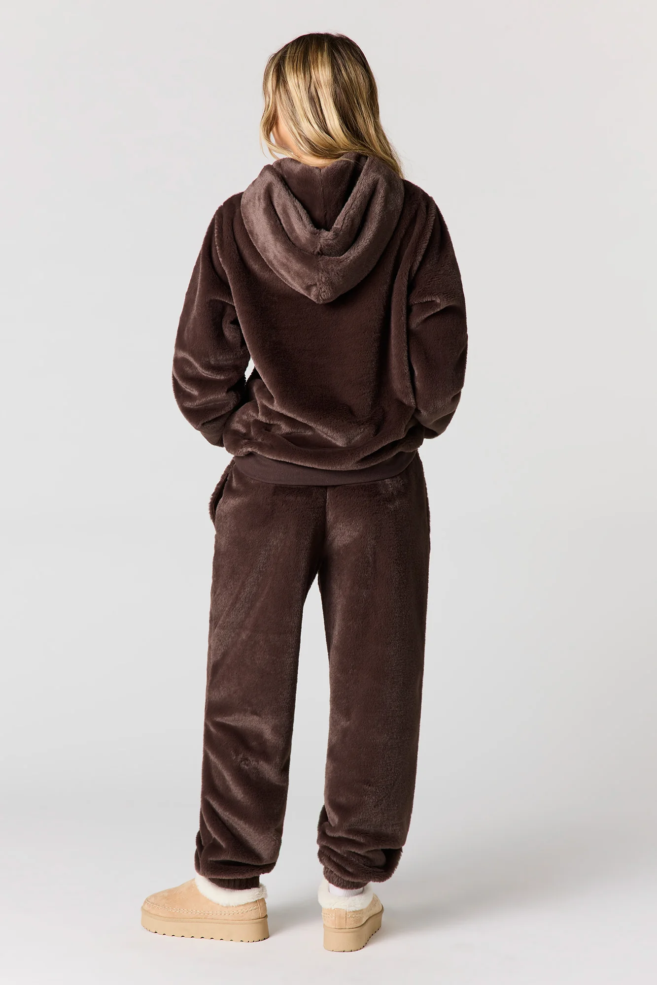 Embroidered Faux Fur Jogger - Image 11