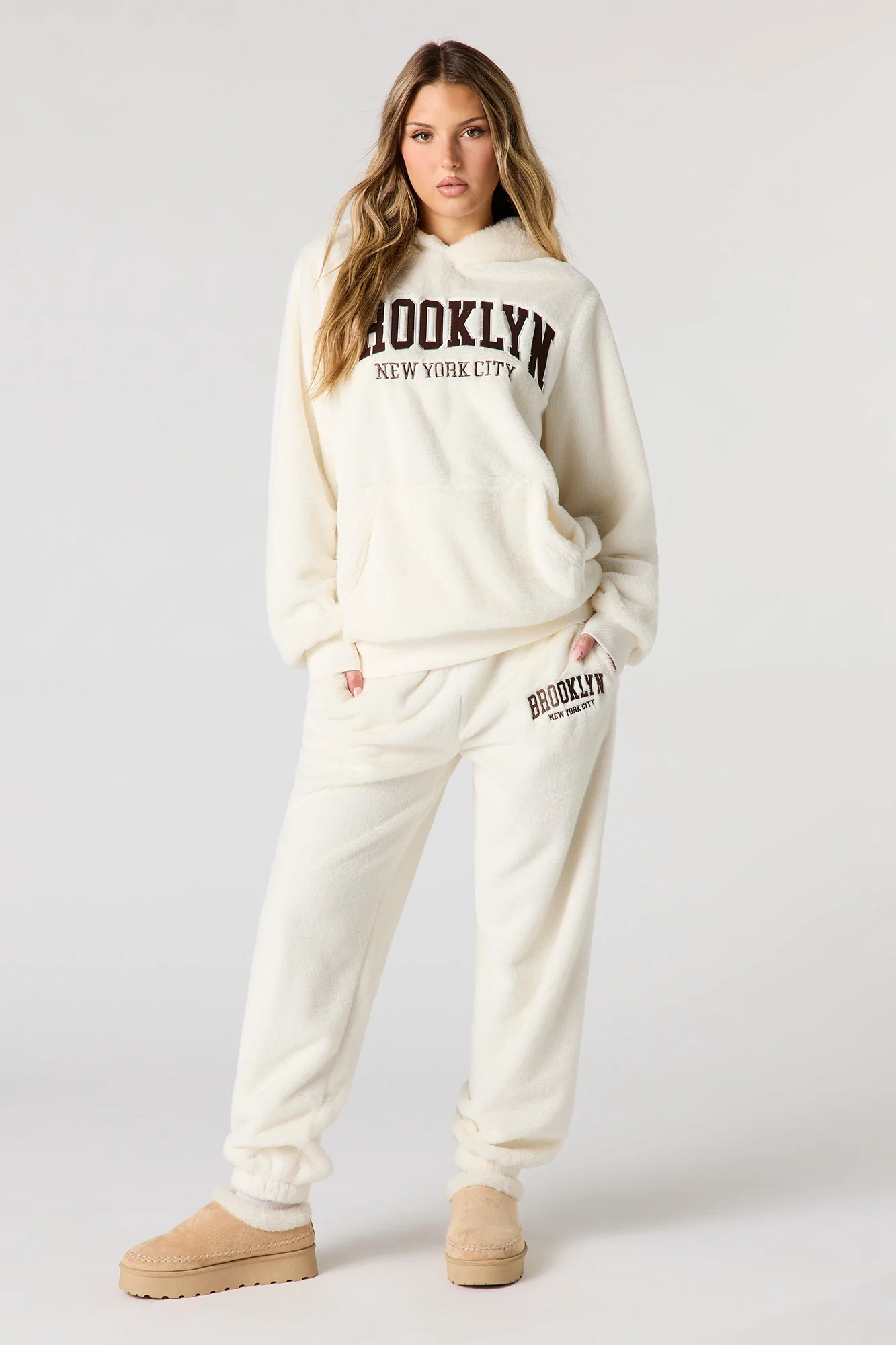Embroidered Faux Fur Jogger - Image 13