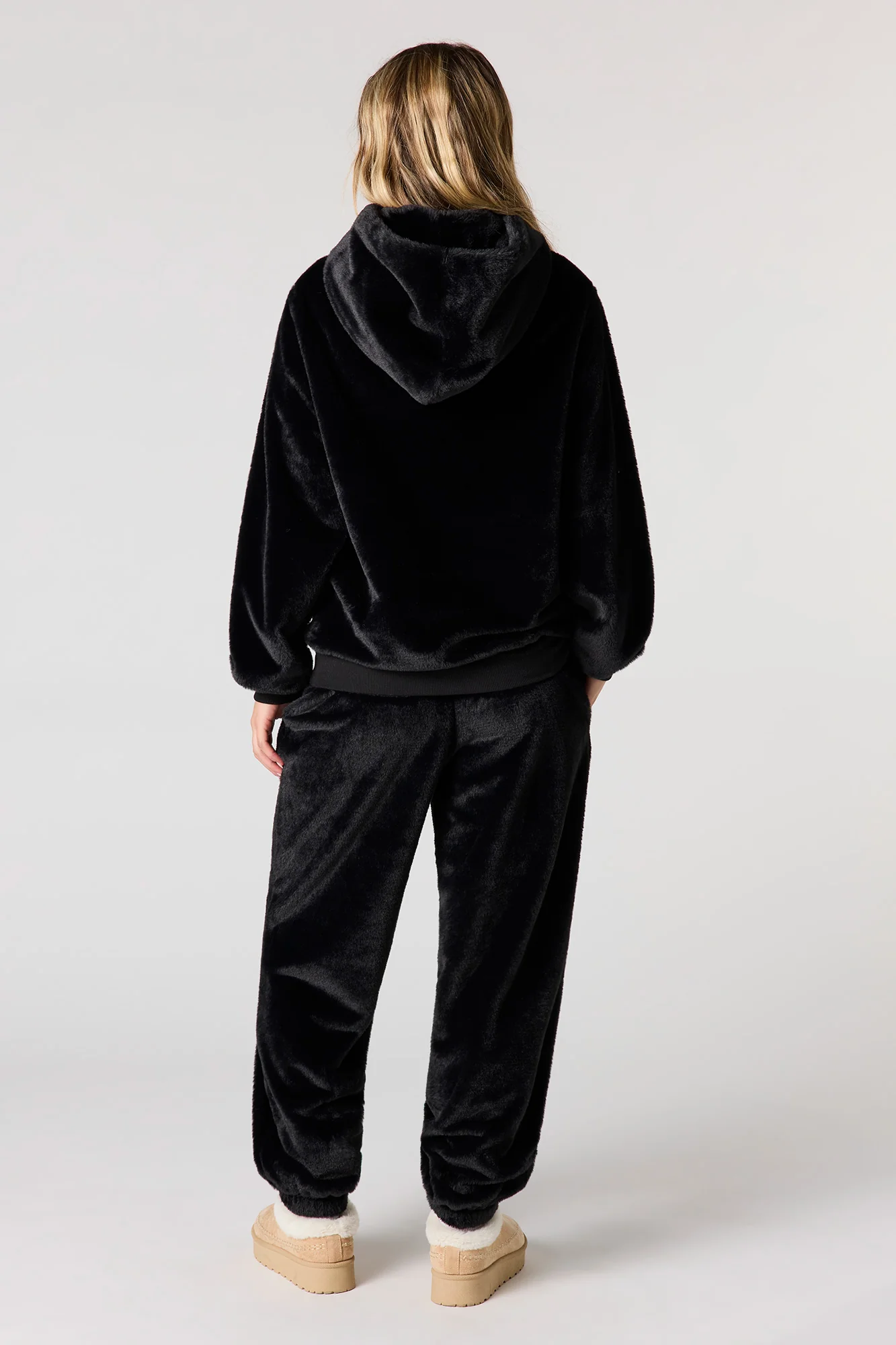 Embroidered Faux Fur Jogger - Image 7