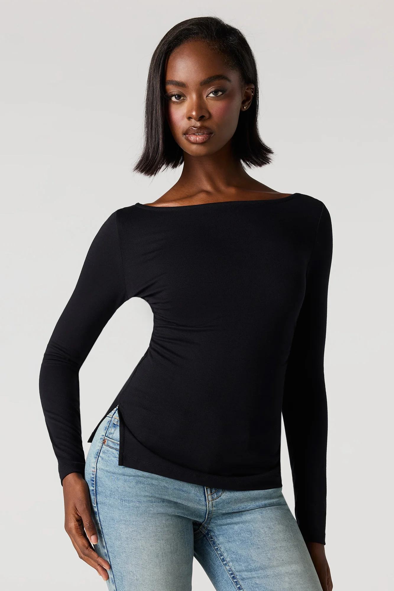 Cinched Side Classic Ribbed Top - Image 7