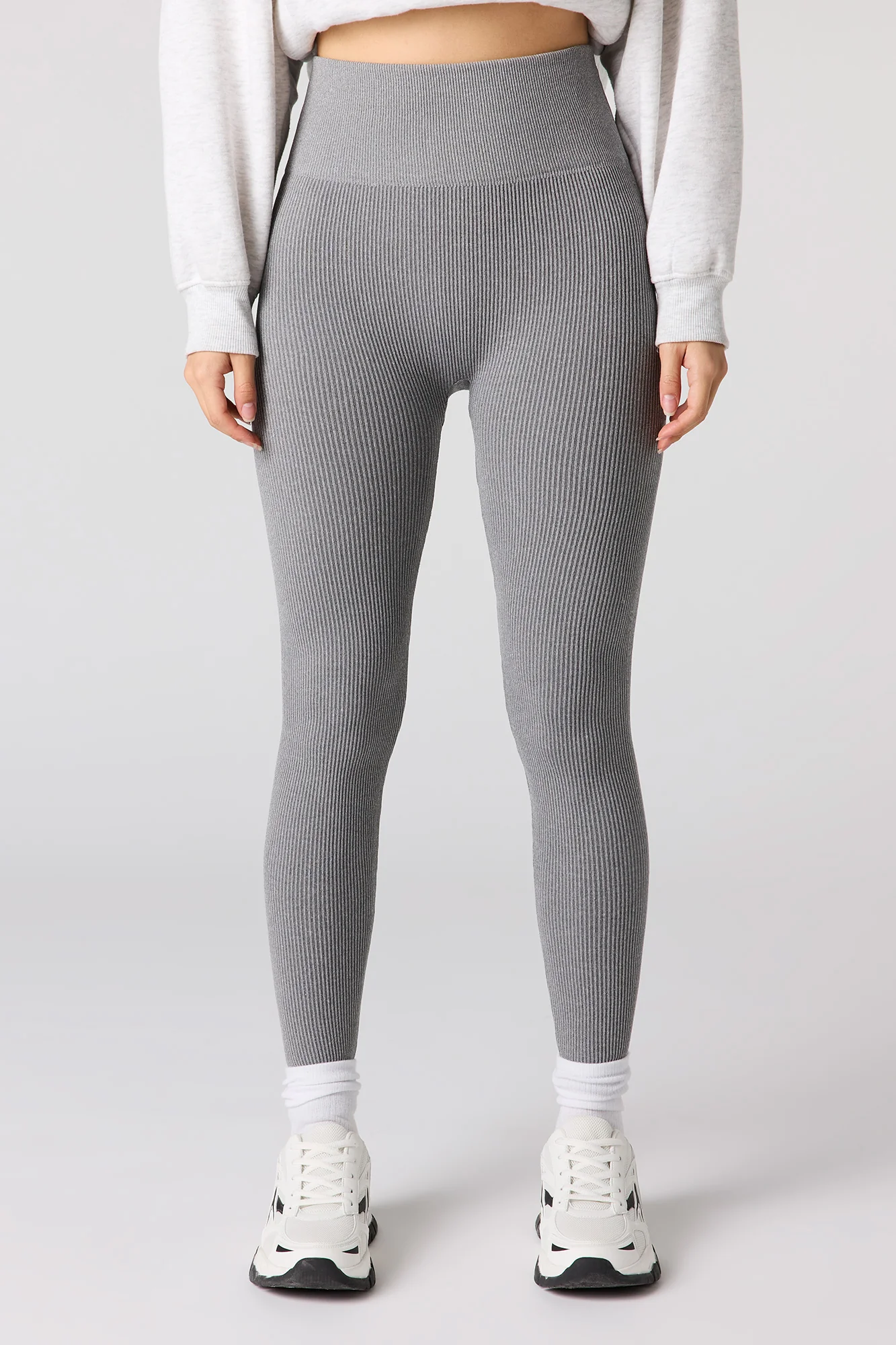High Rise Seamless Ribbed Legging - Image 2