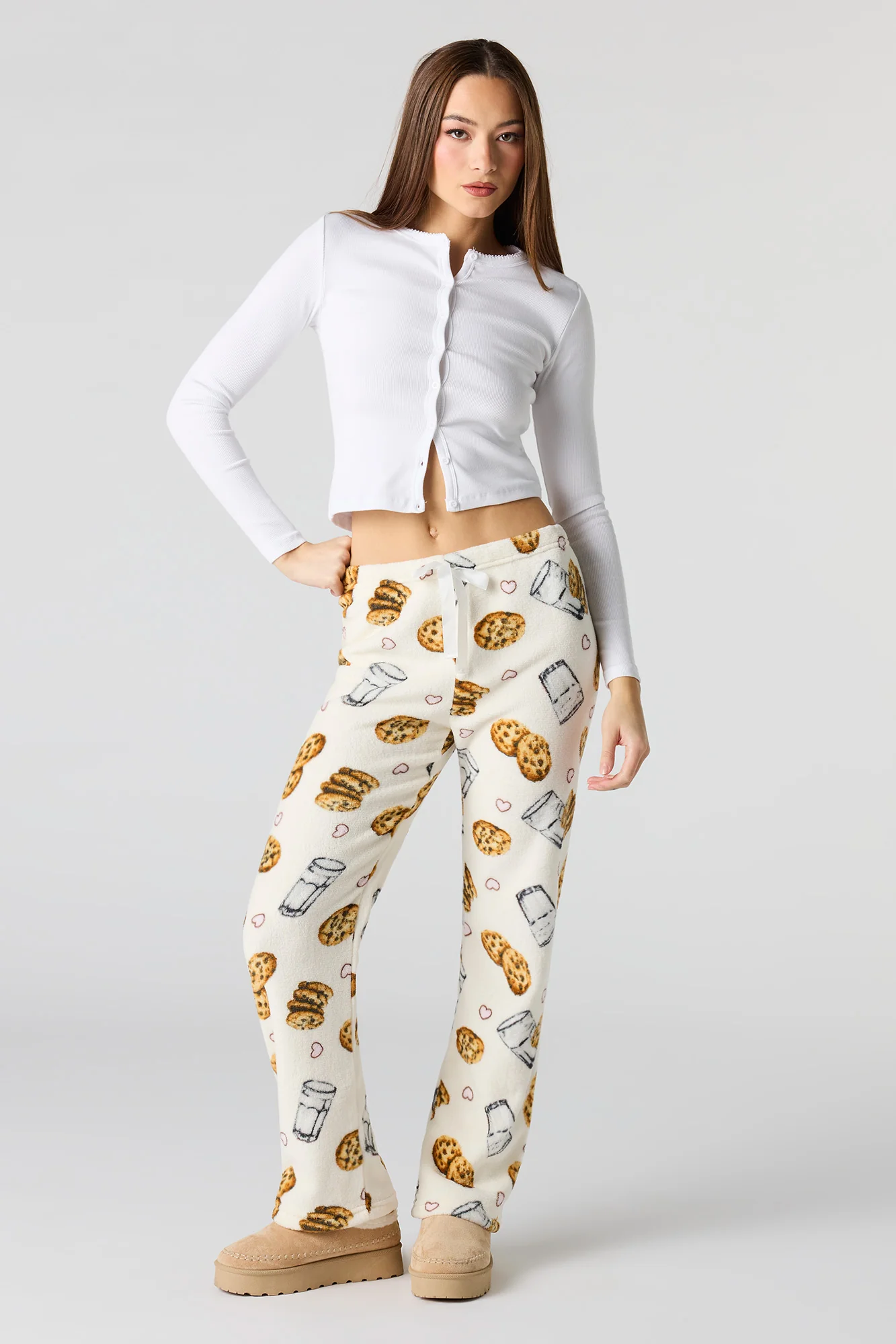 Printed Plush Pajama Pant - Image 11