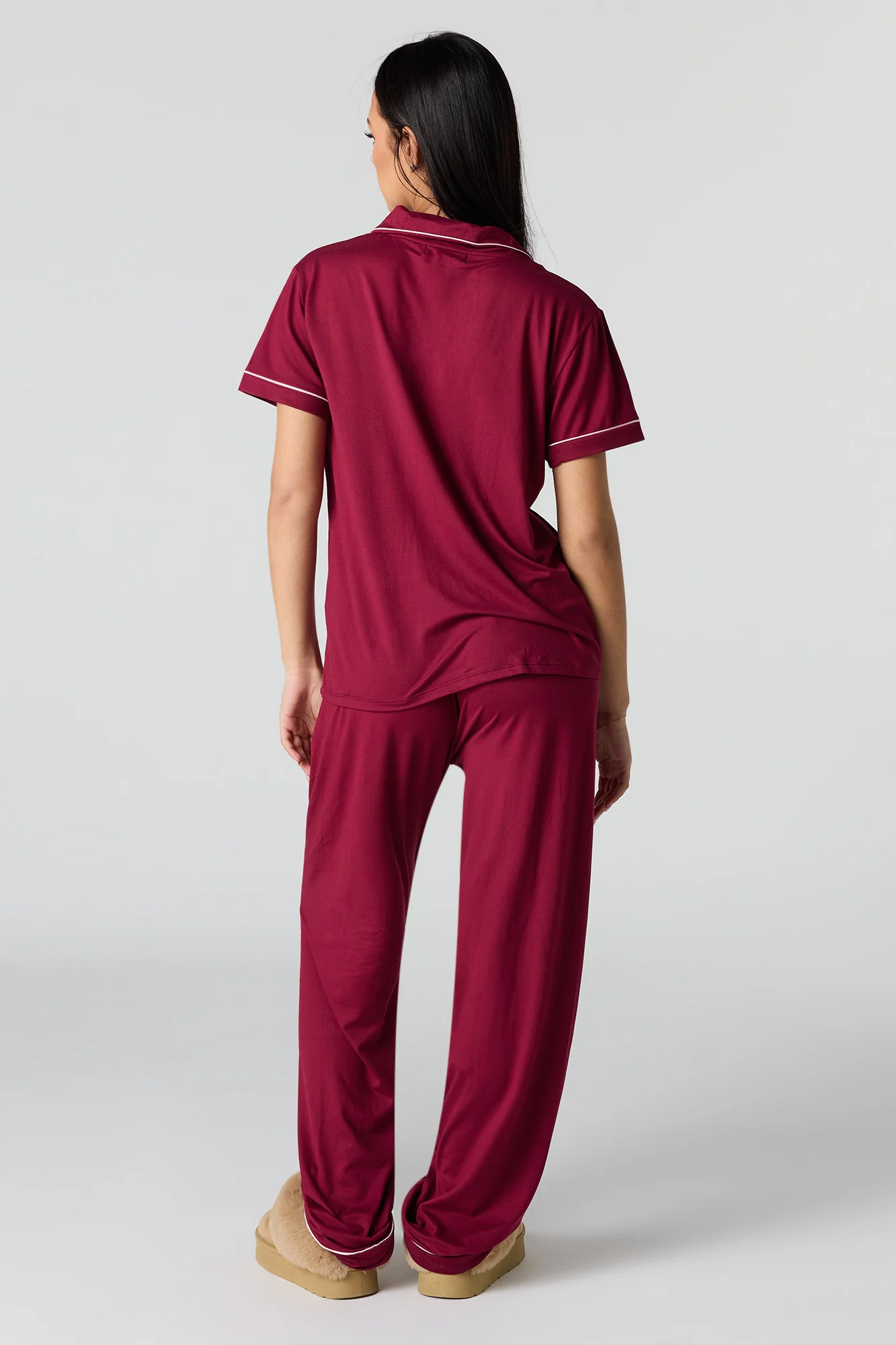 Soft Button-Up Top & Pant Pajama Set - Image 12