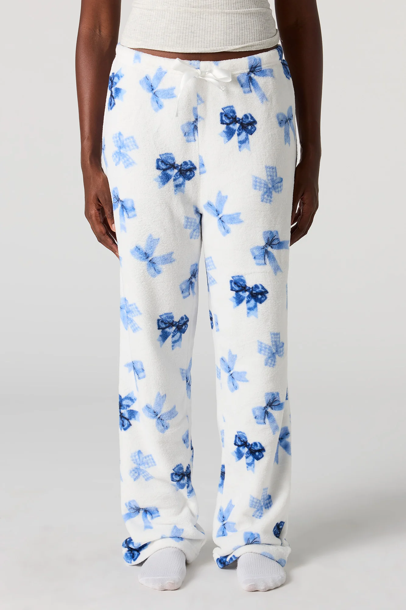 Printed Plush Pajama Pant - Image 8