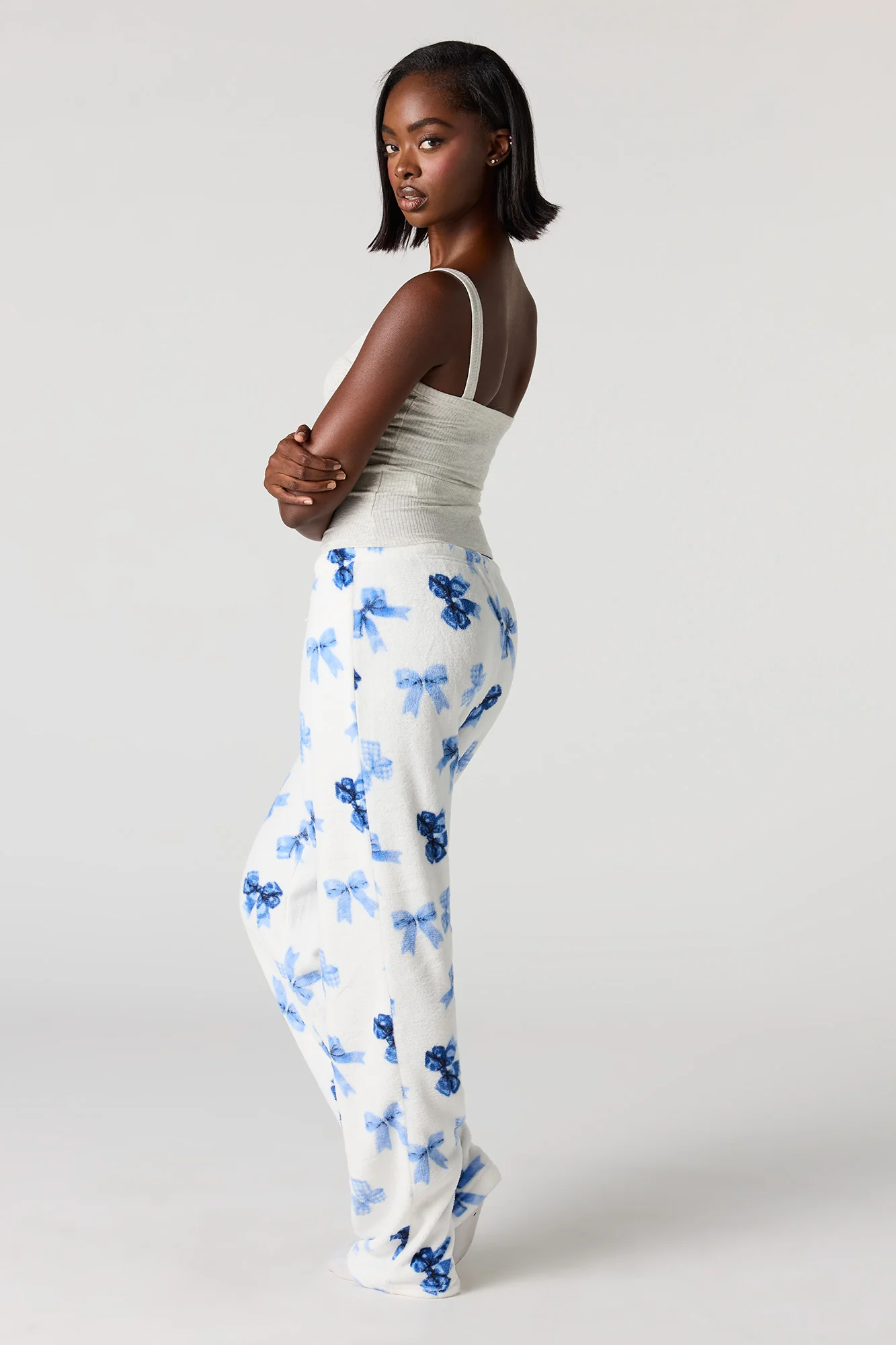 Printed Plush Pajama Pant - Image 9