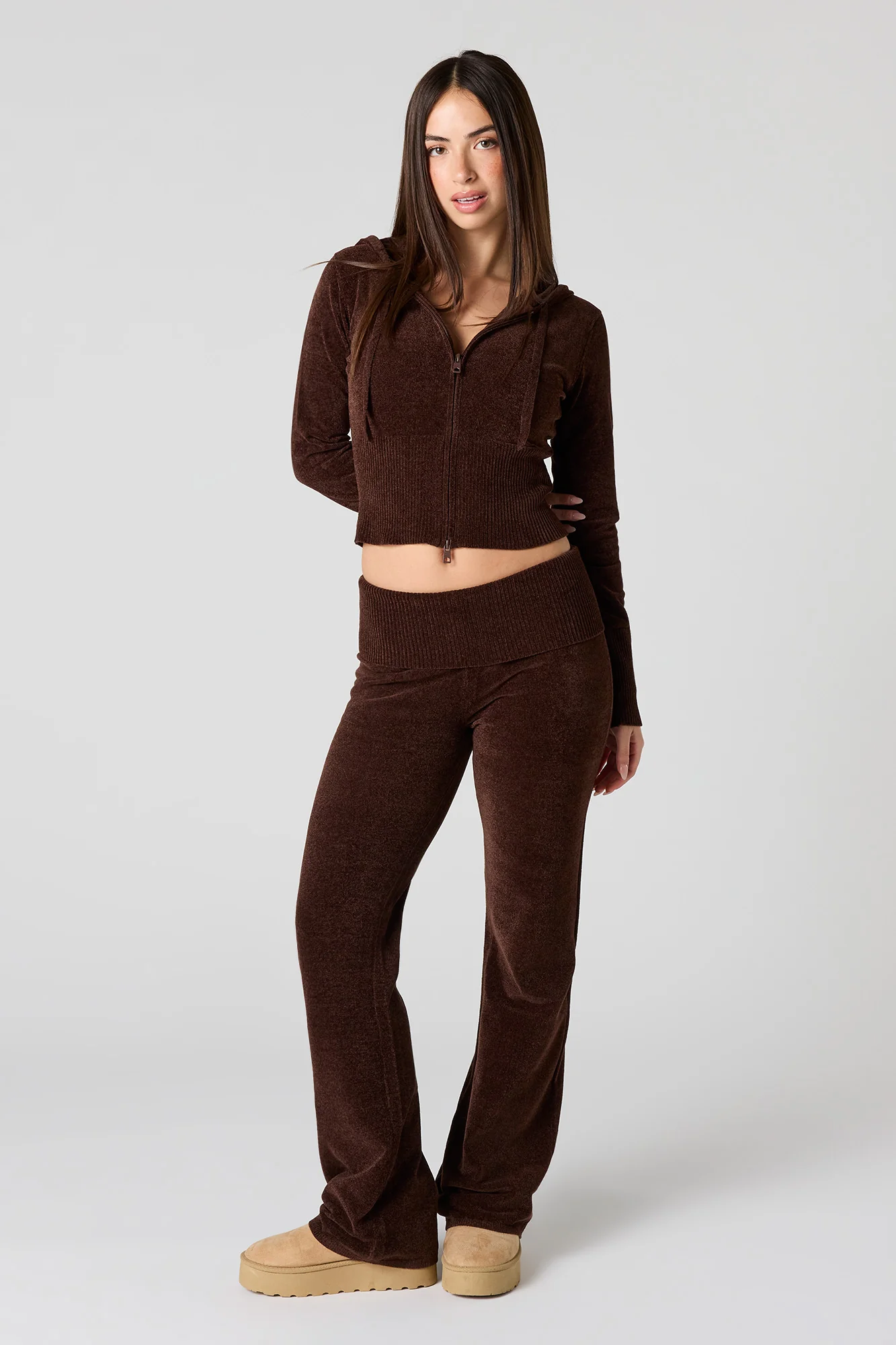Chenille Knit Zip-Up Hoodie - Image 6