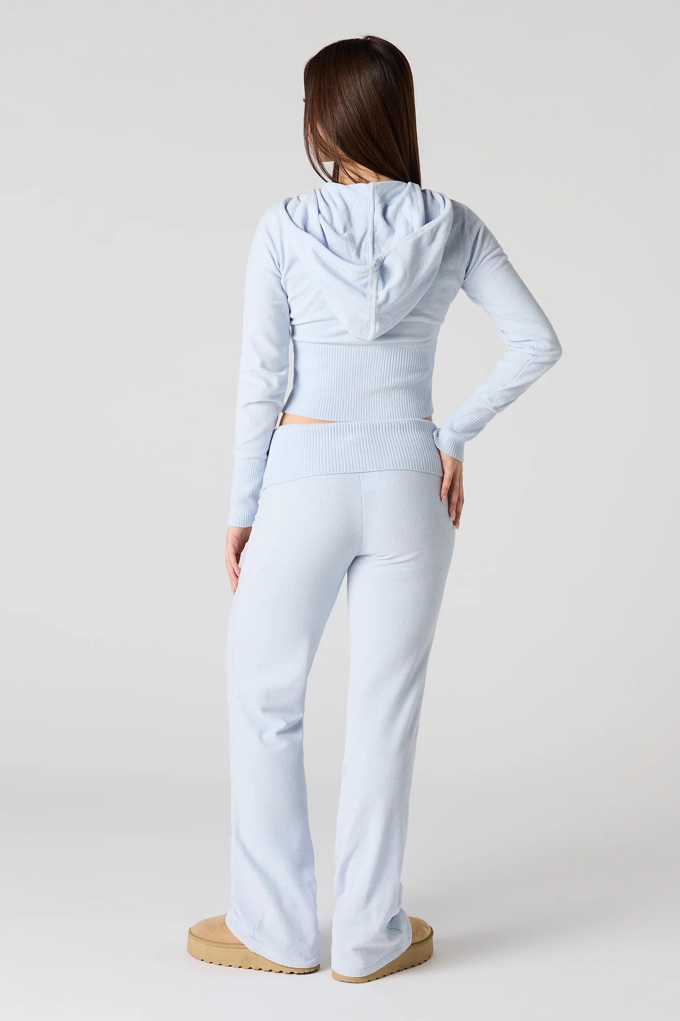 Chenille Knit Foldover Flare Pant - Image 3