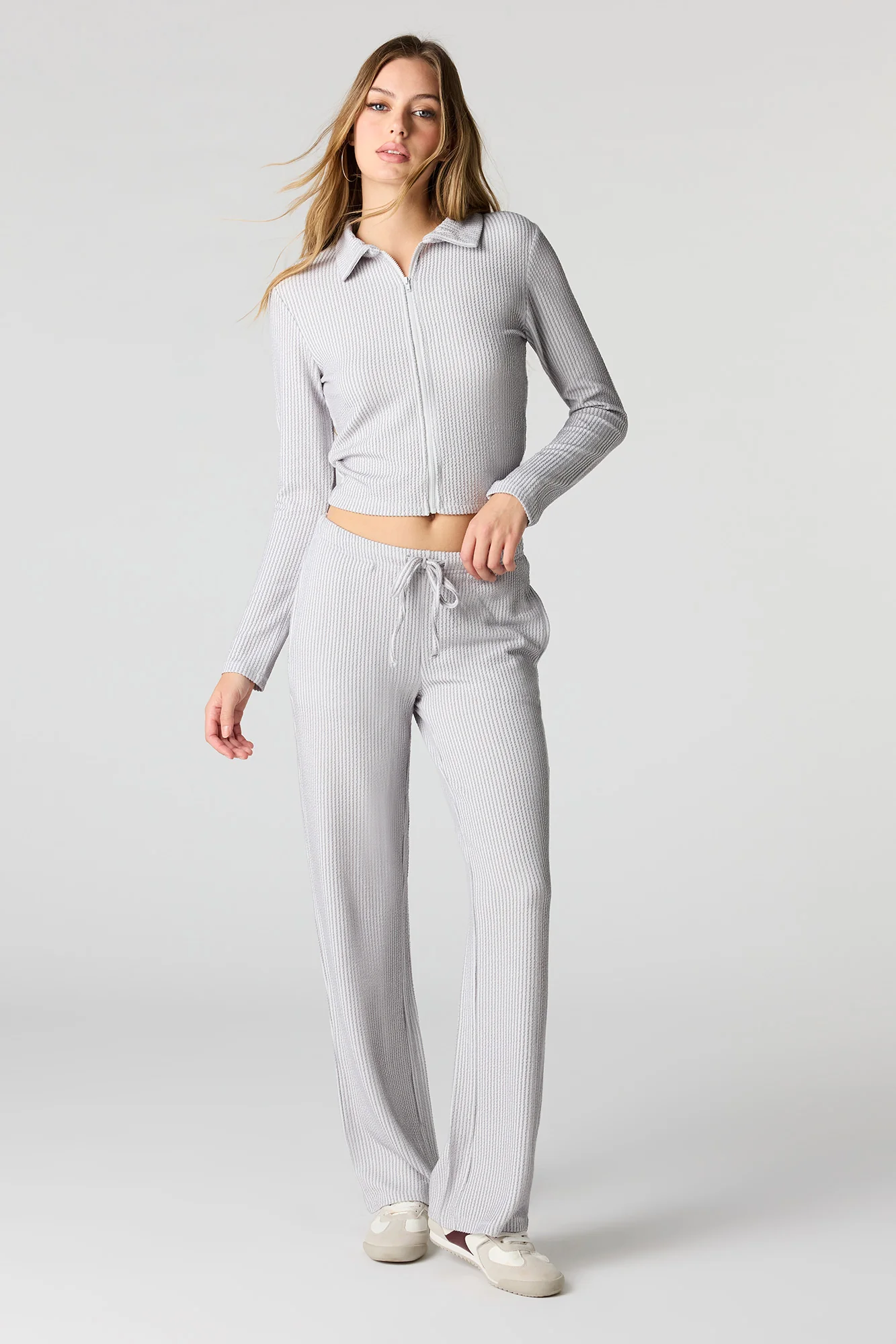 Ribbed Knit Wide Leg Pant - Image 10