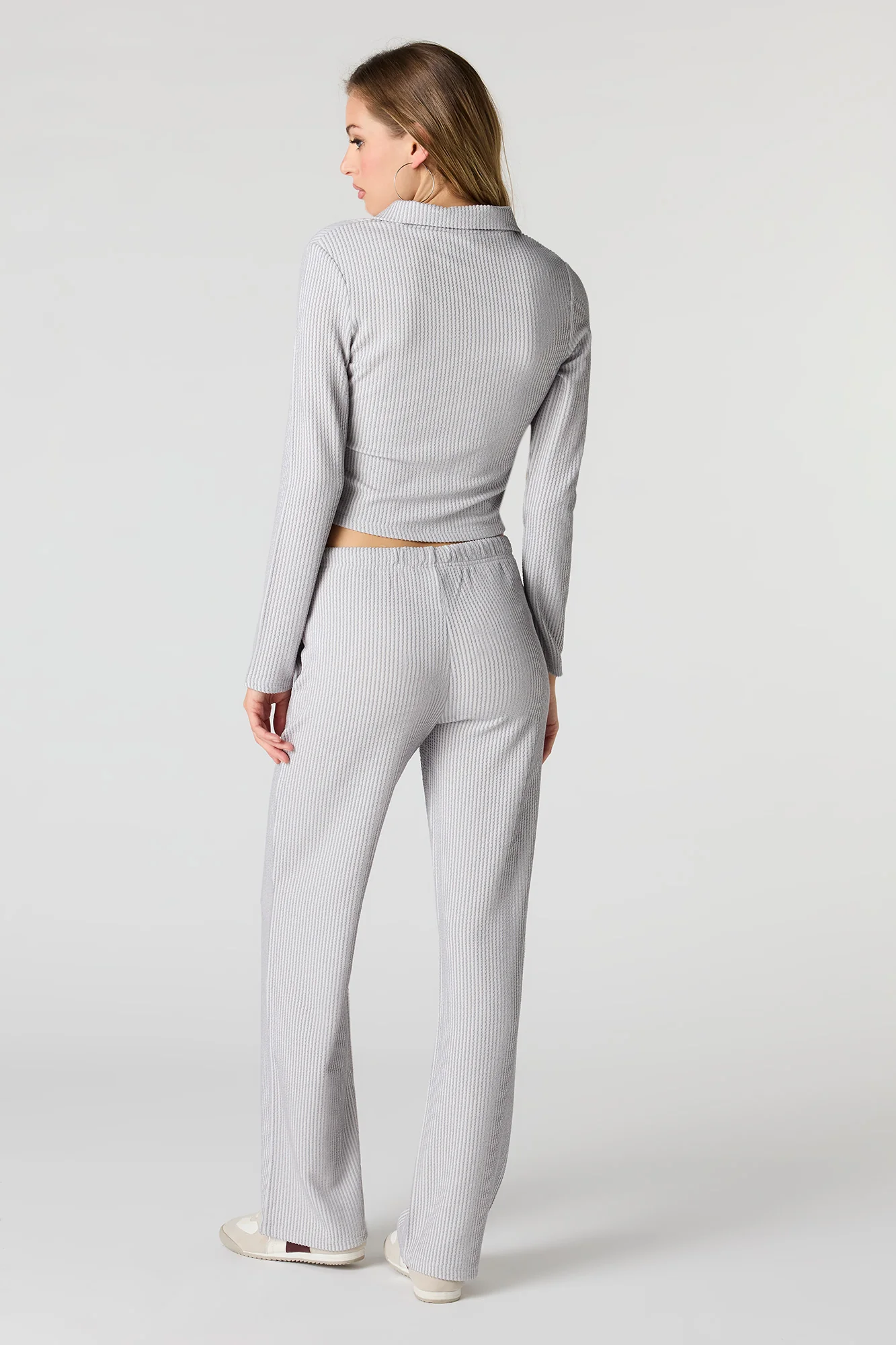 Ribbed Knit Wide Leg Pant - Image 12