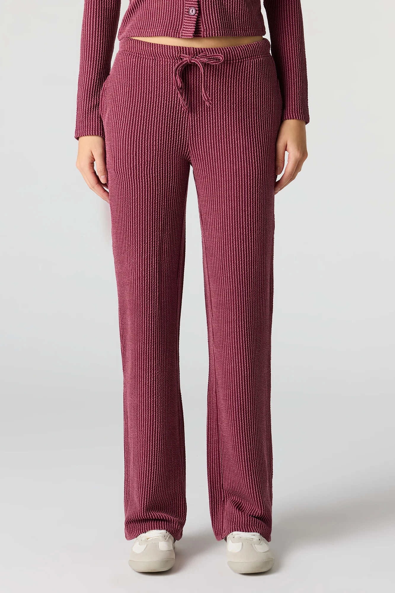 Ribbed Knit Wide Leg Pant - Image 2