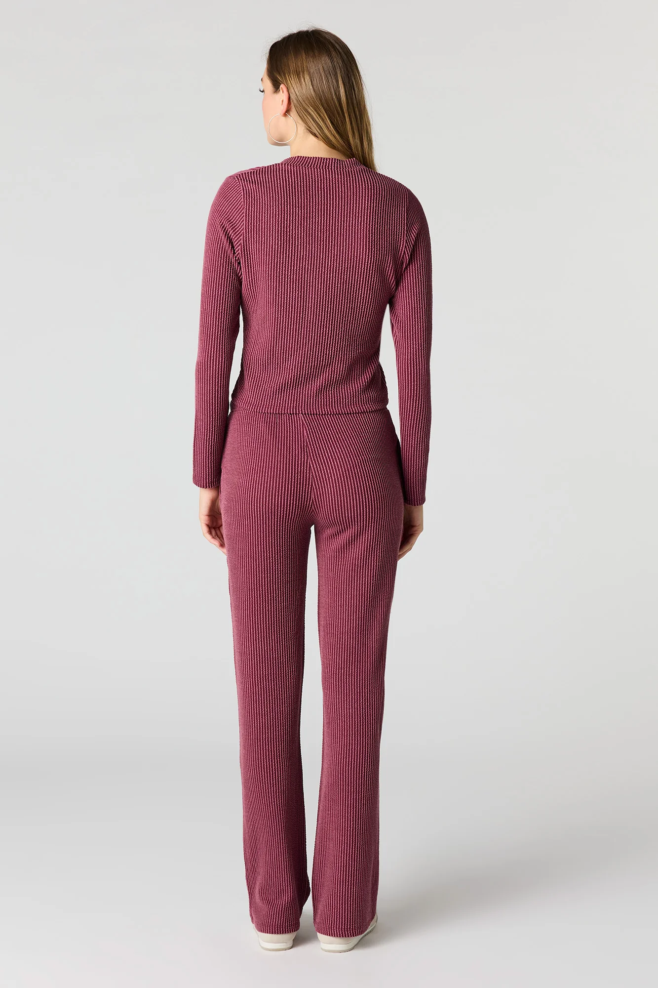 Ribbed Knit Wide Leg Pant - Image 3