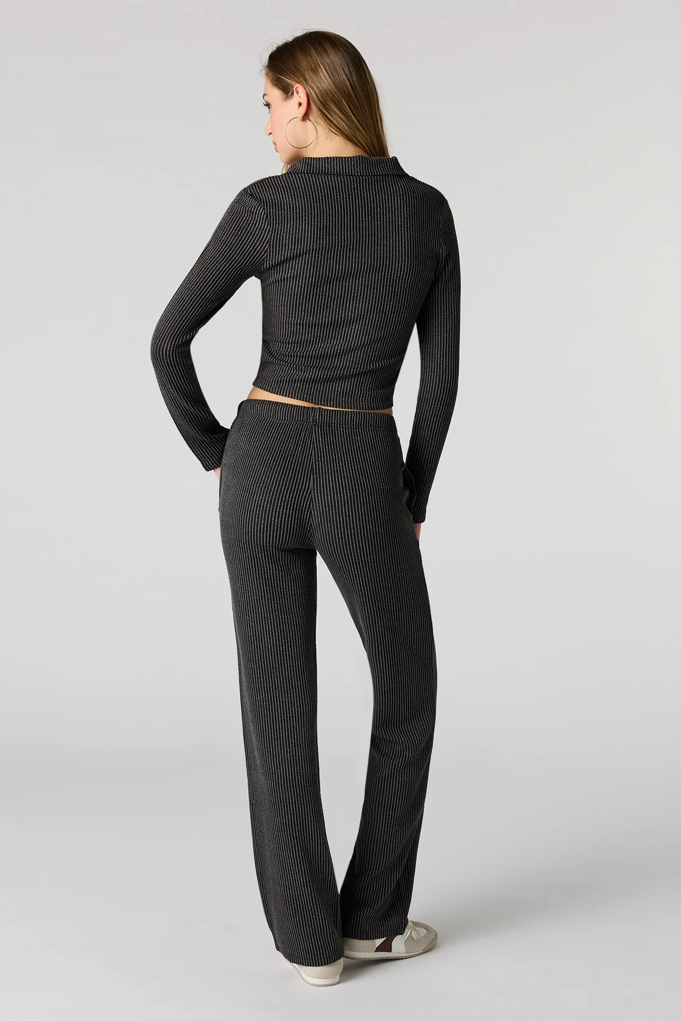 Ribbed Knit Wide Leg Pant - Image 6