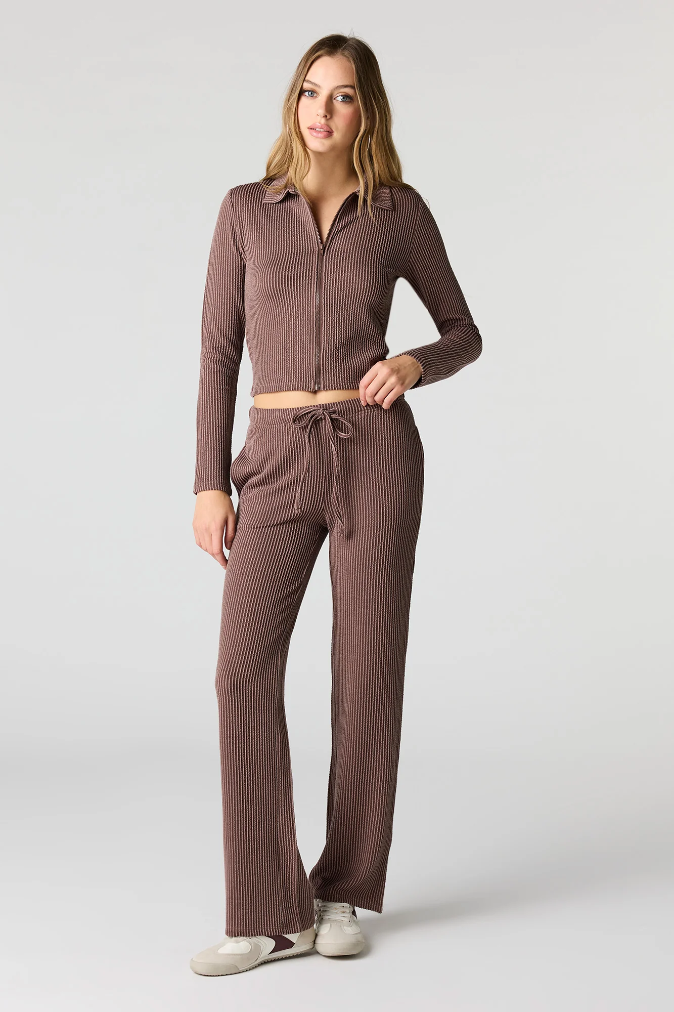Ribbed Knit Wide Leg Pant - Image 7