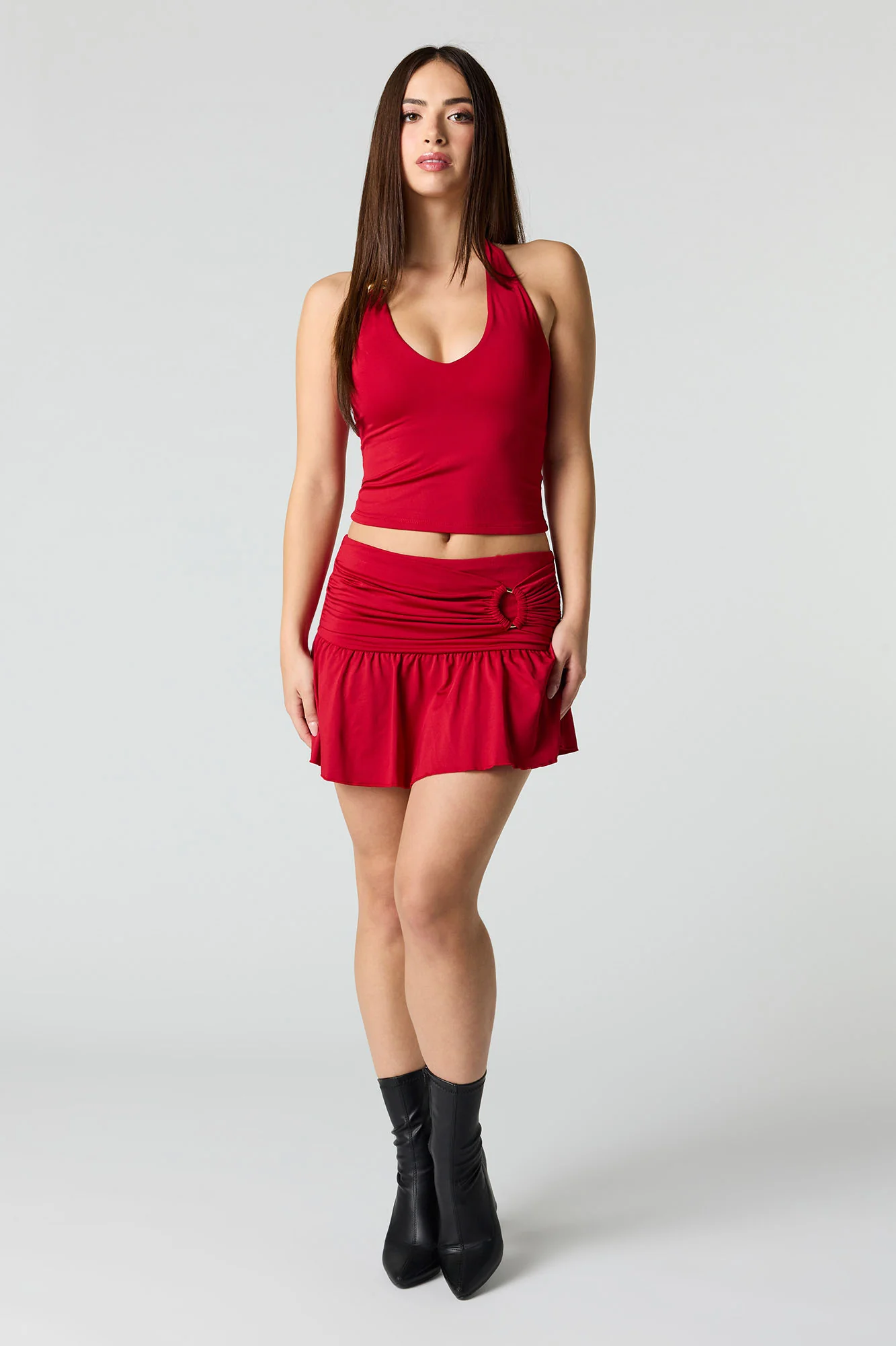 Contour Metal Accent Mini Skort - Image 11