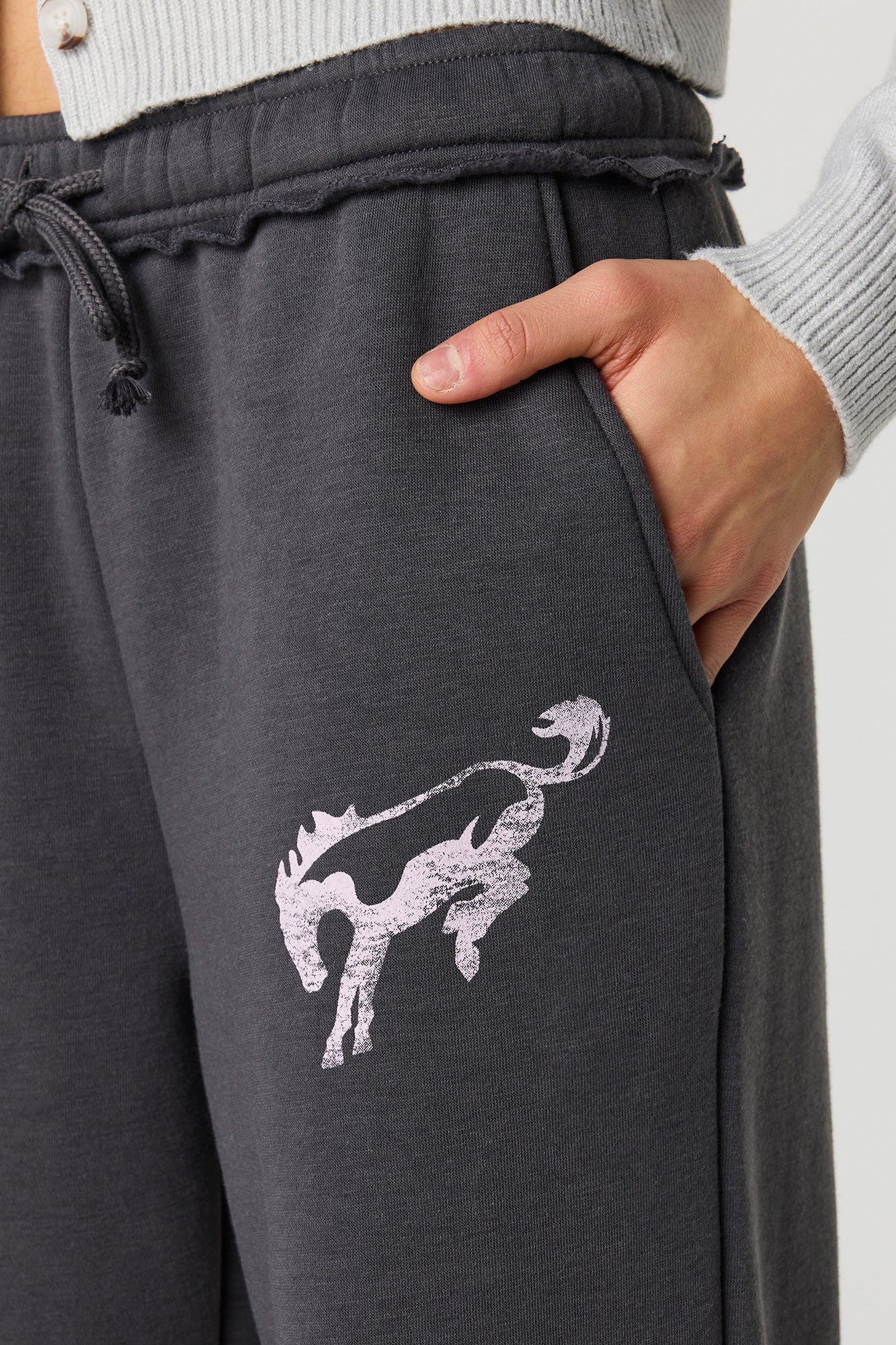 Ford Mustang Graphic Fleece Wide Leg Sweatpant - Image 6