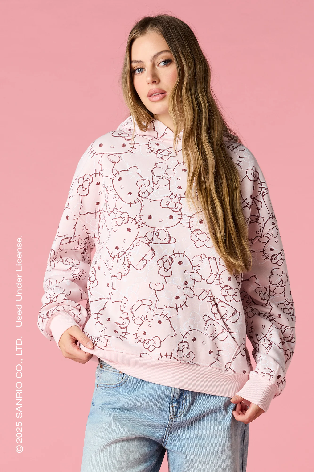Hello Kitty® Print Fleece Hoodie