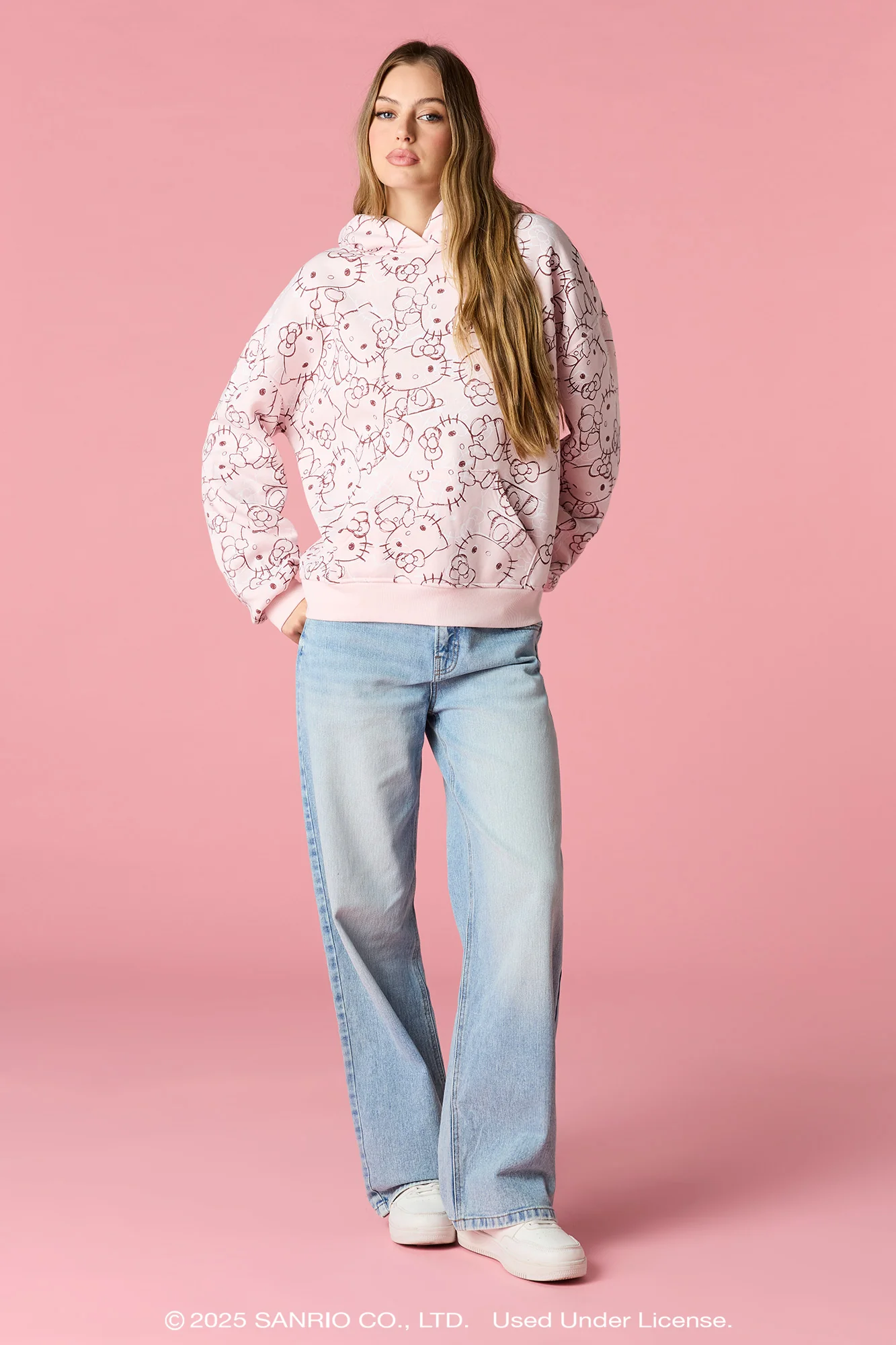 Hello Kitty® Print Fleece Hoodie - Image 3