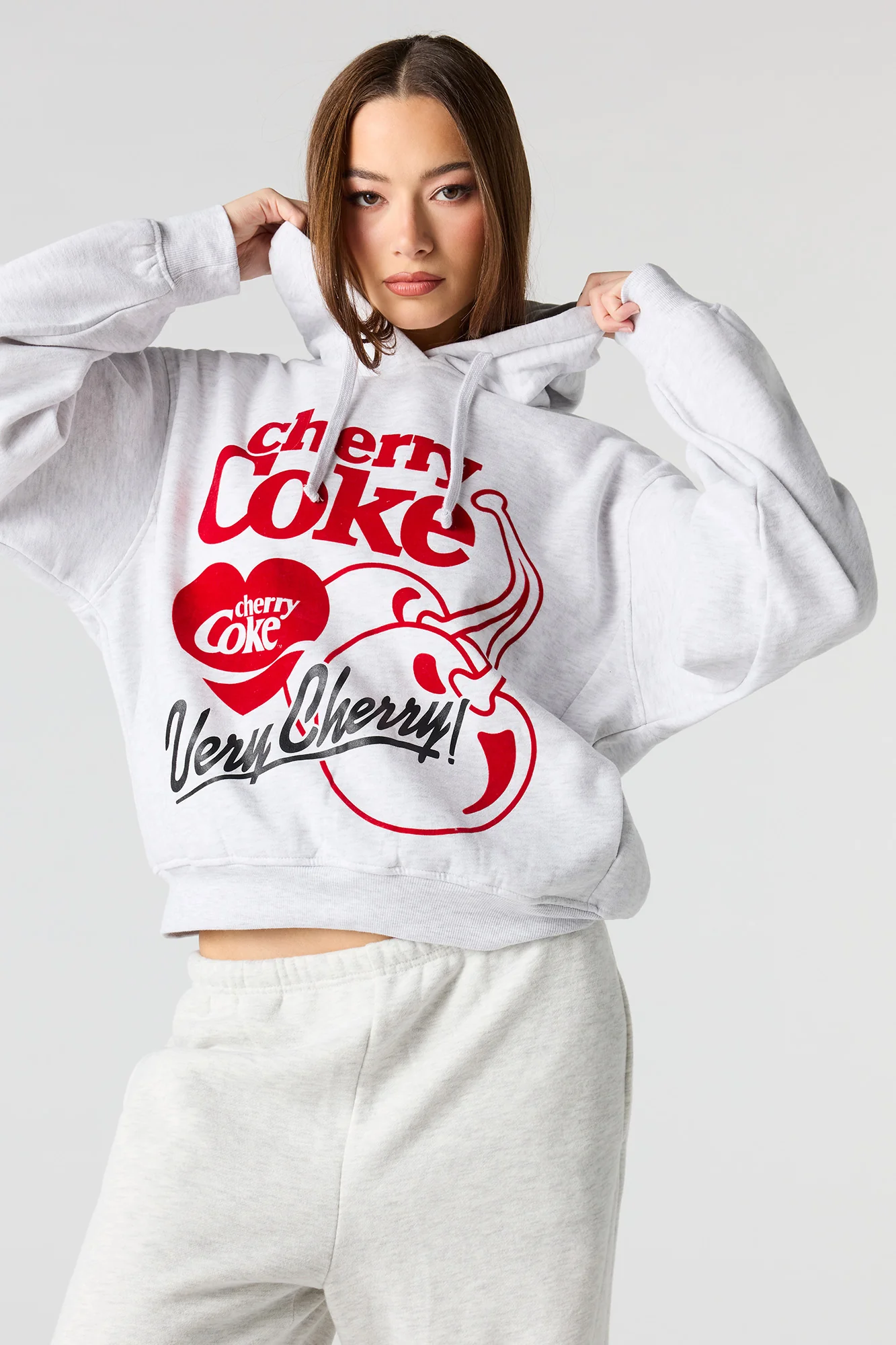 Cherry Coke Flock Print Hoodie