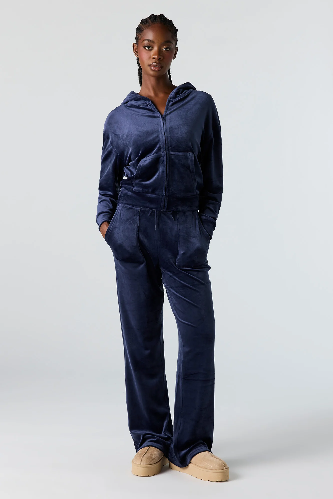 Velour Zip-Up Hoodie - Image 10